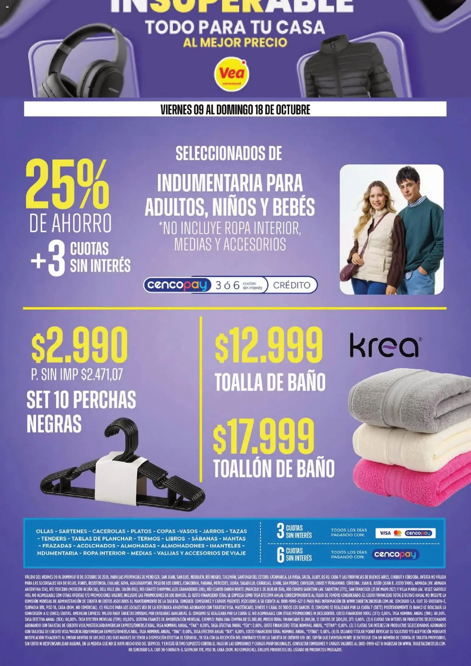 Ofertas de Vea - InSuperables Especial para tu casa del 09/10/2026 - 18/10/2026 9 de octubre al 18 de octubre 2026 - Página 10 del catálogo