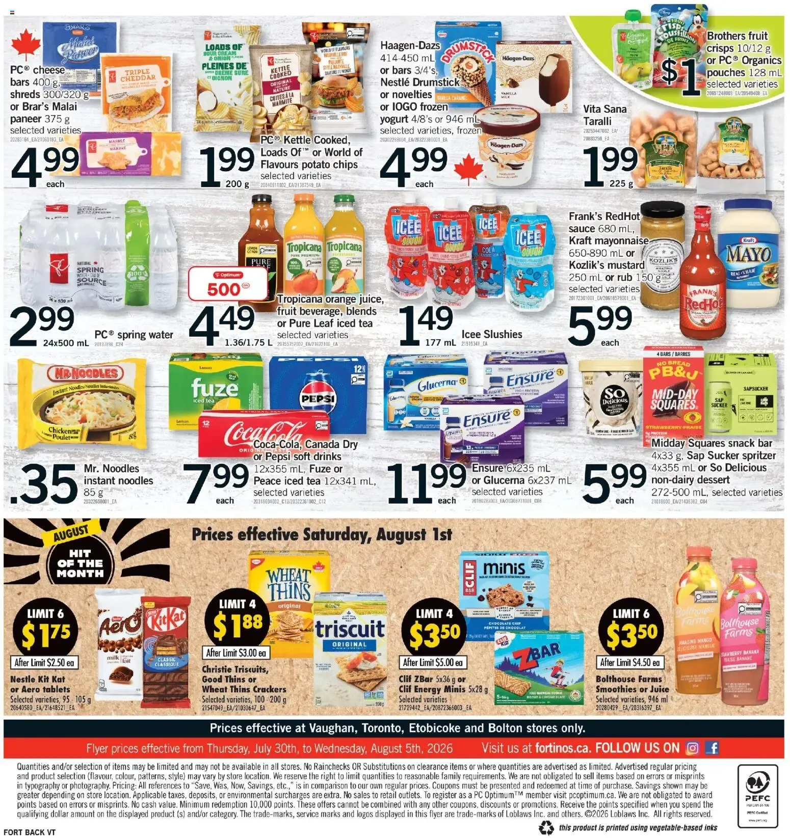 Fortinos weekly flyer / circulaire from Jul 30, 2026 > weekly specials & deals from July 30 to August 5 2026 - flyer page 2