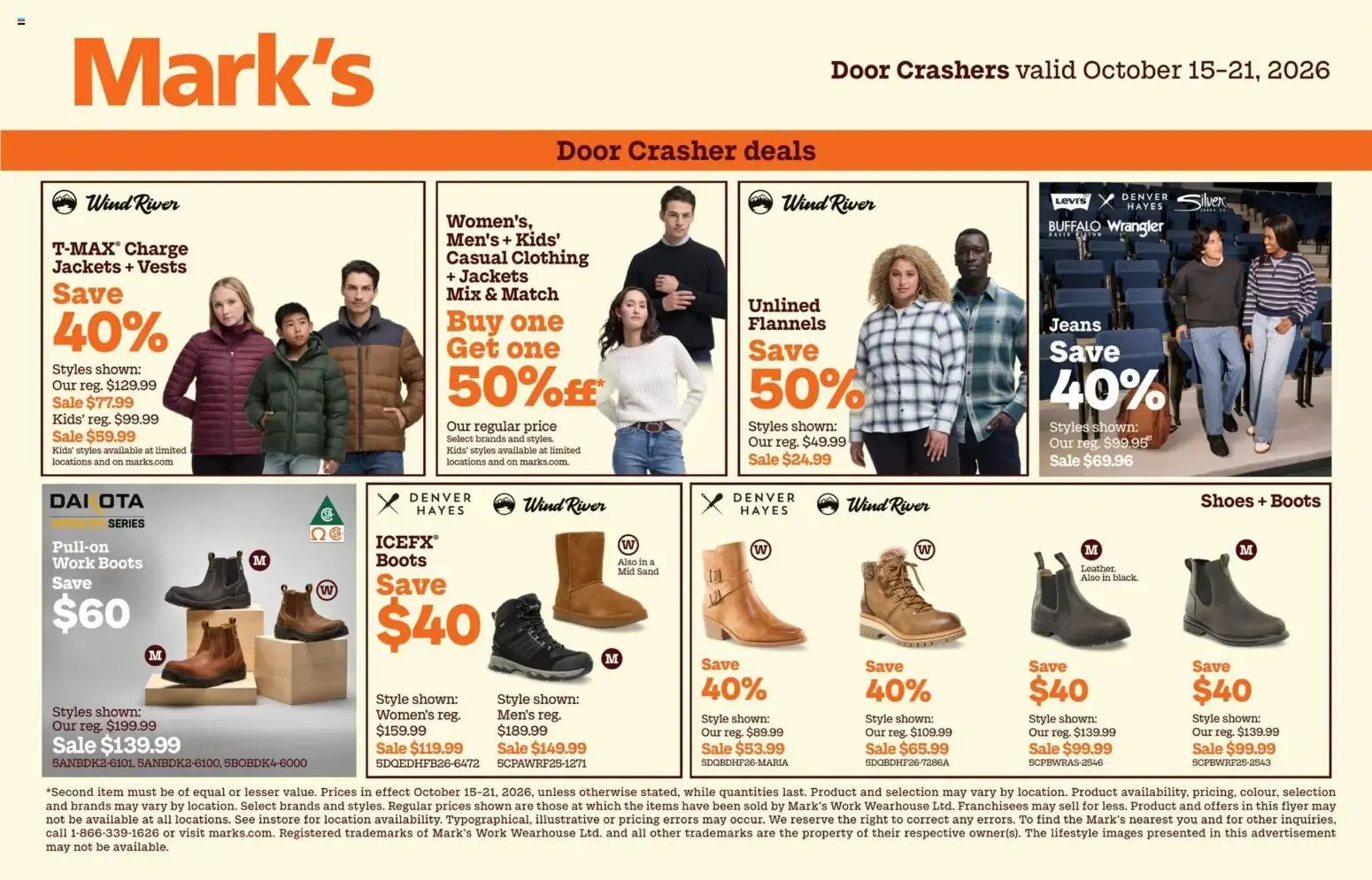 Mark's Can't Miss Fall Event from October 15 to October 21 2026 - flyer page 2