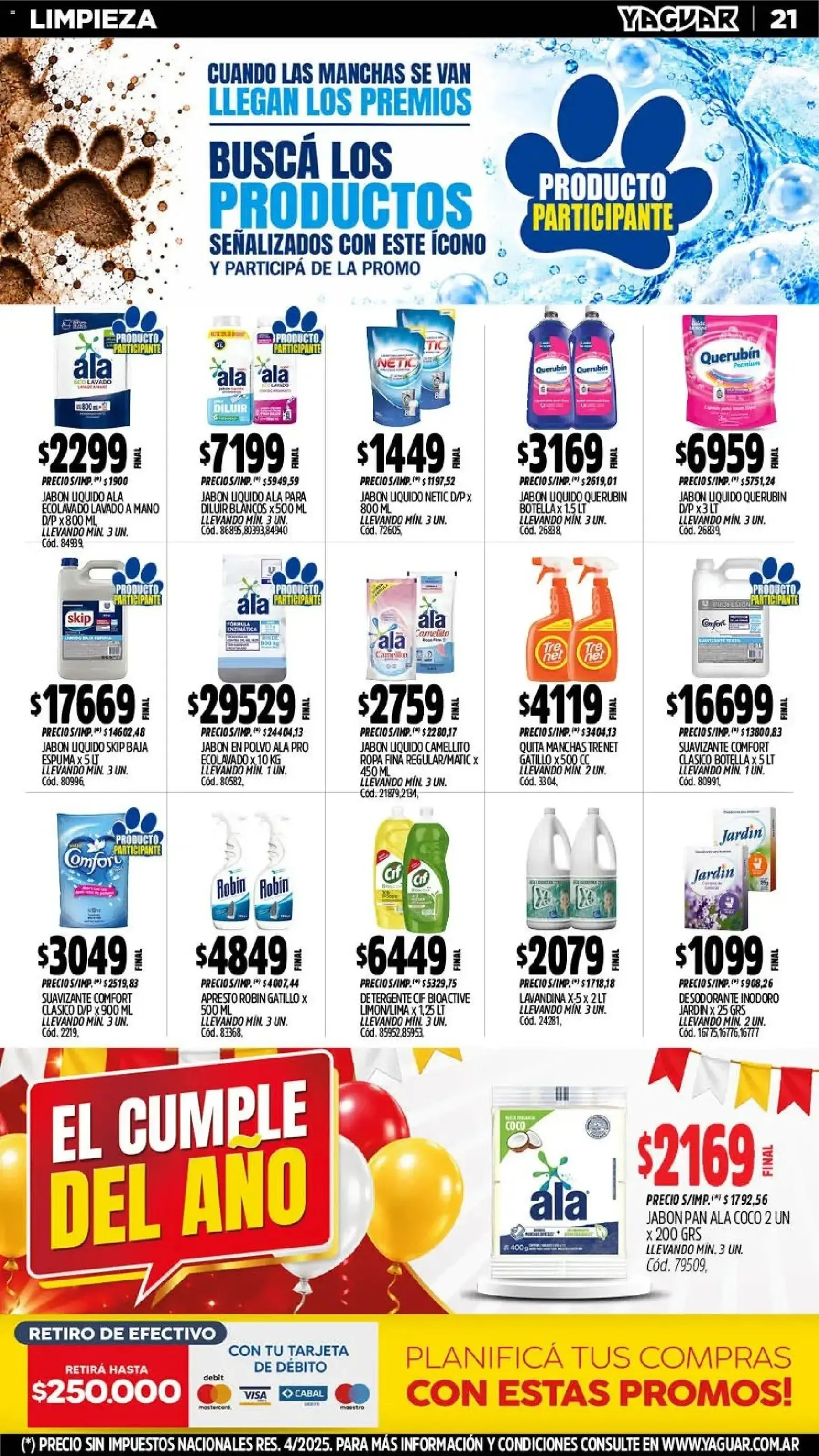 Ofertas de Mayorista Yaguar - El Cumple del Año 38 - Ofertas para Chaco 5 de octubre al 10 de octubre 2026 - Página 19 del catálogo