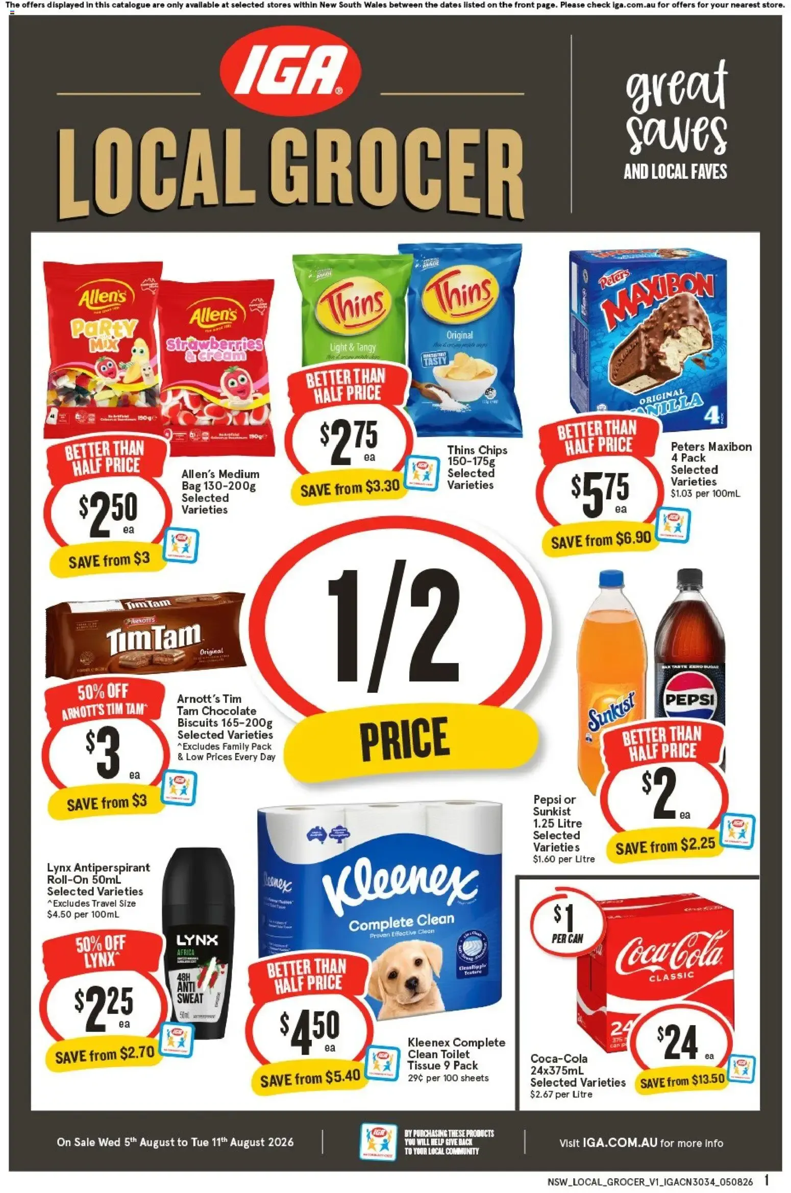 IGA Local Grocer - Catalogue valid from 5 August to 11 August 2026 - page 1