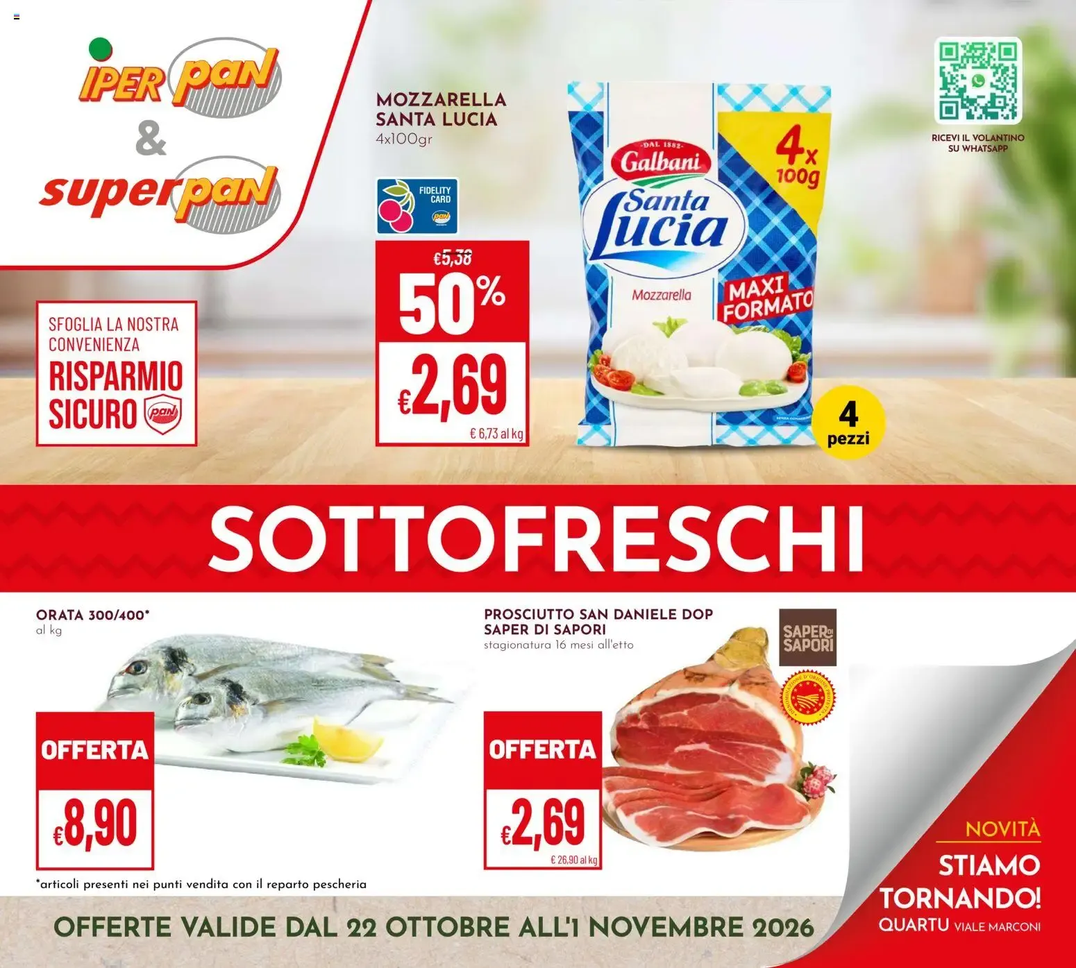 Brochure Iper Pan & Superpan: Sottofreschi da 22 ottobre a 1 novembre di 2026 - Pagina del volantino 1