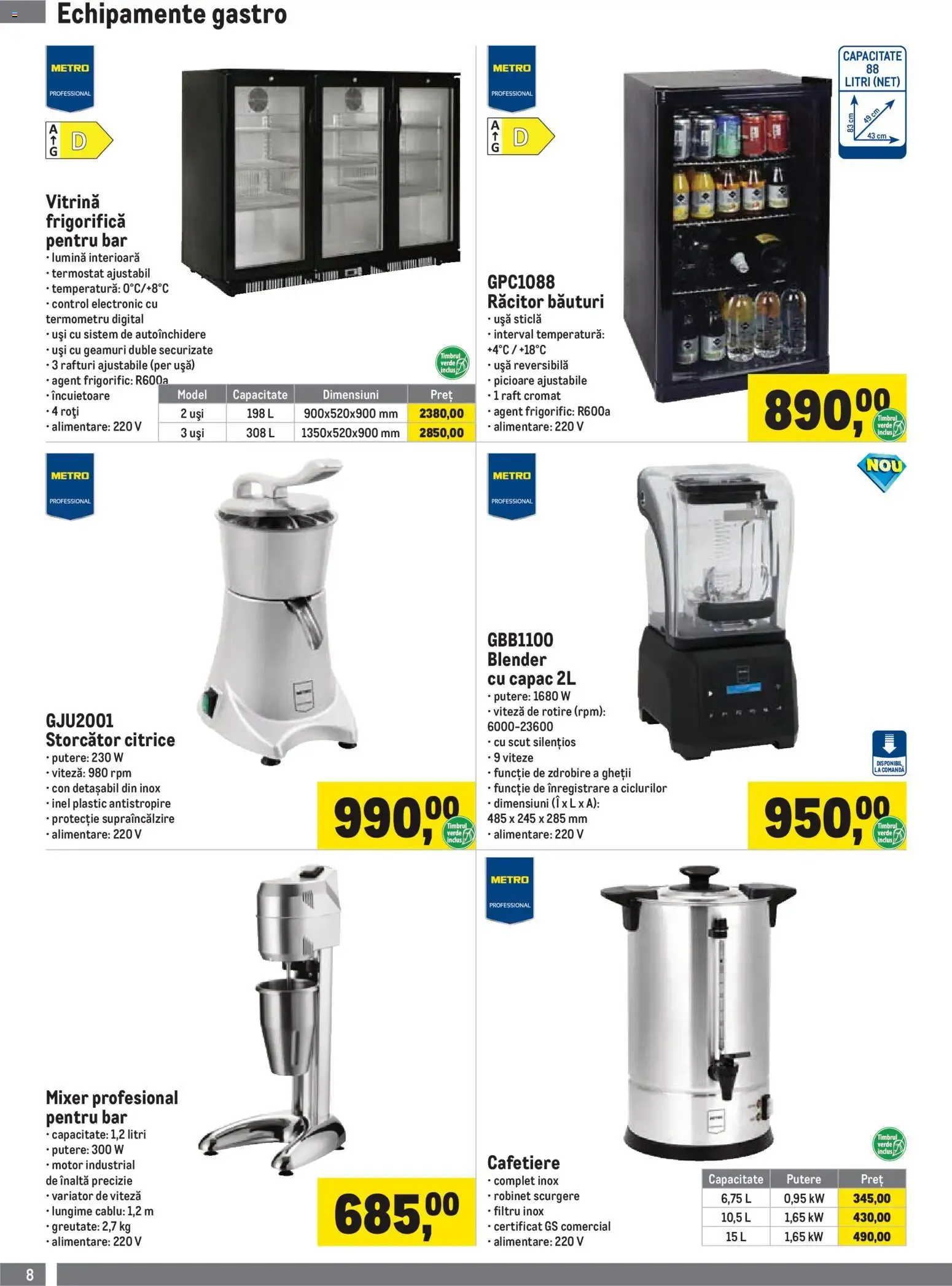 Catalog Metro Catalog Echipamente Pentru Horeca - Oferta 01.07.2026 - 30.09.2026 de la 1 iulie până la 30 septembrie 2026 - Revista Pagina 8