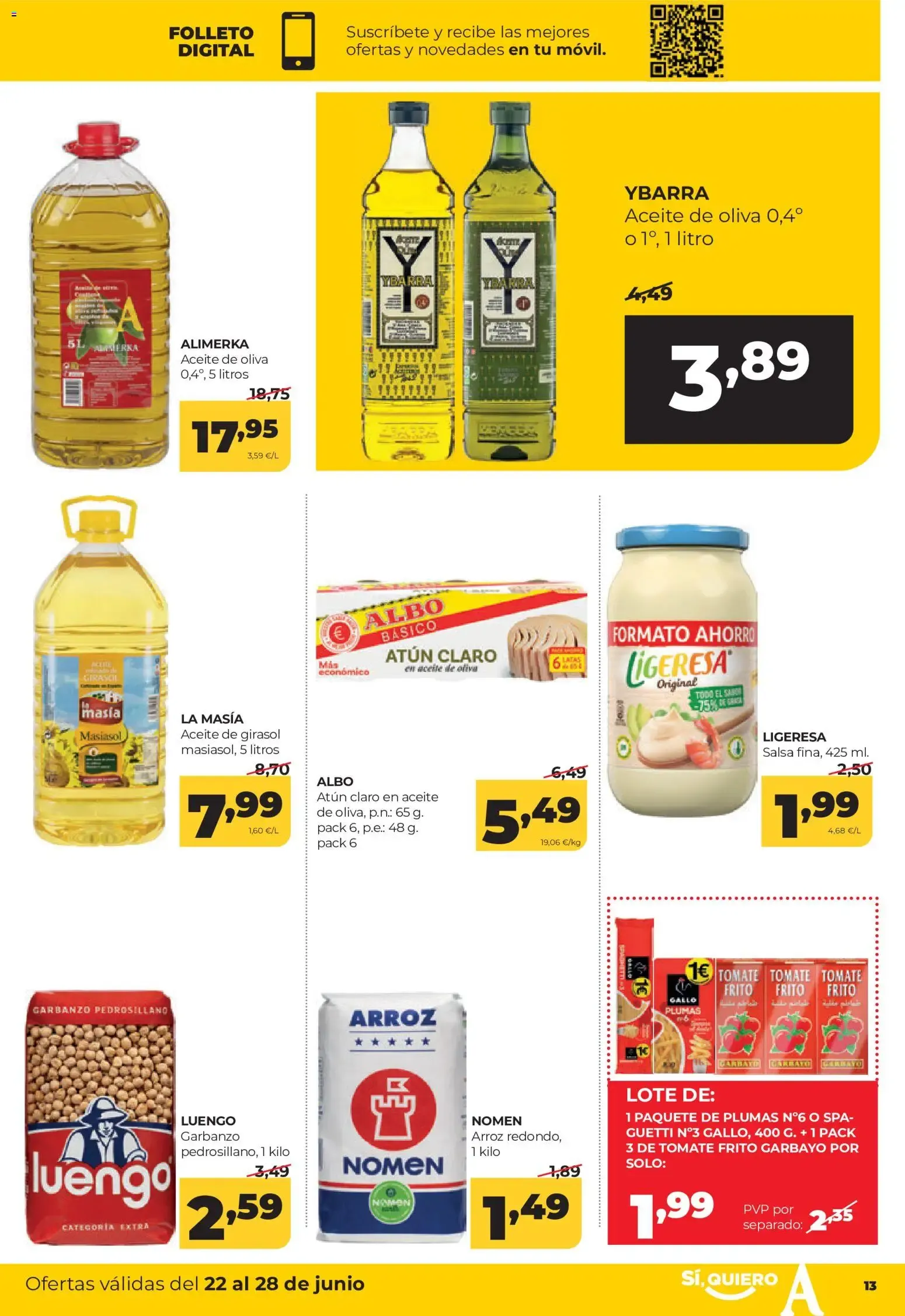 Catálogo de Alimerka folleto >> 22/06 - 28/06/2026 (catálogo) 22 de junio al 28 de junio 2026 - Página 13