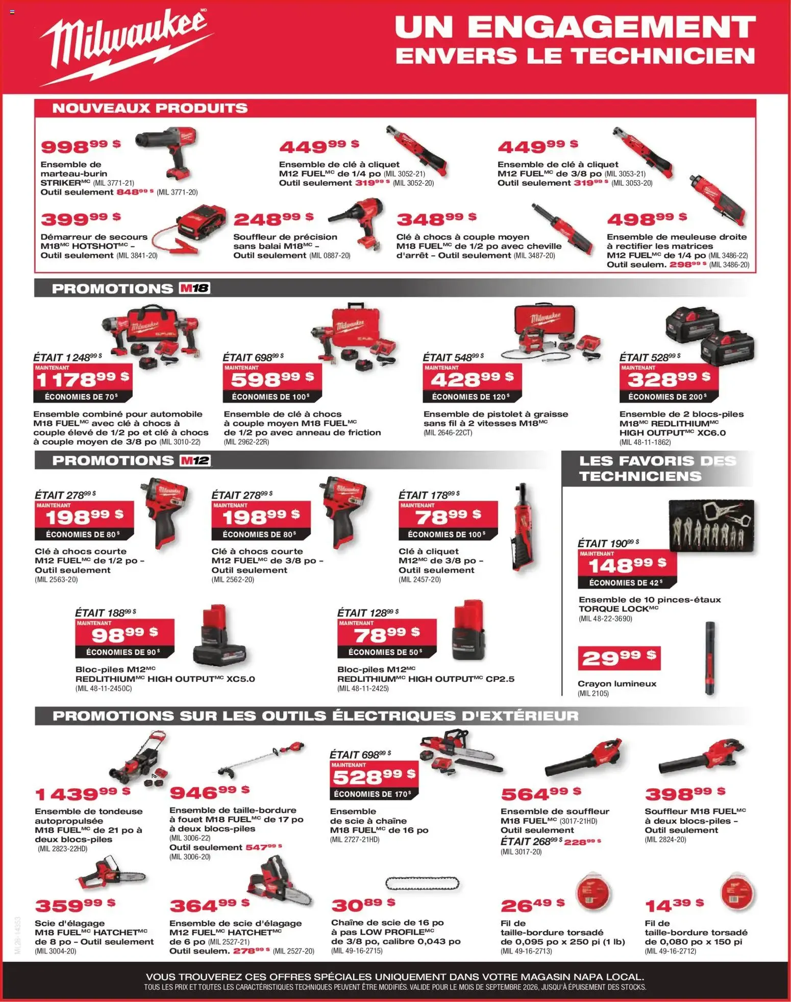 NAPA Pièces d'Auto - La Mise au Point d'Automne from September 1 to September 30 2026 - flyer page 5