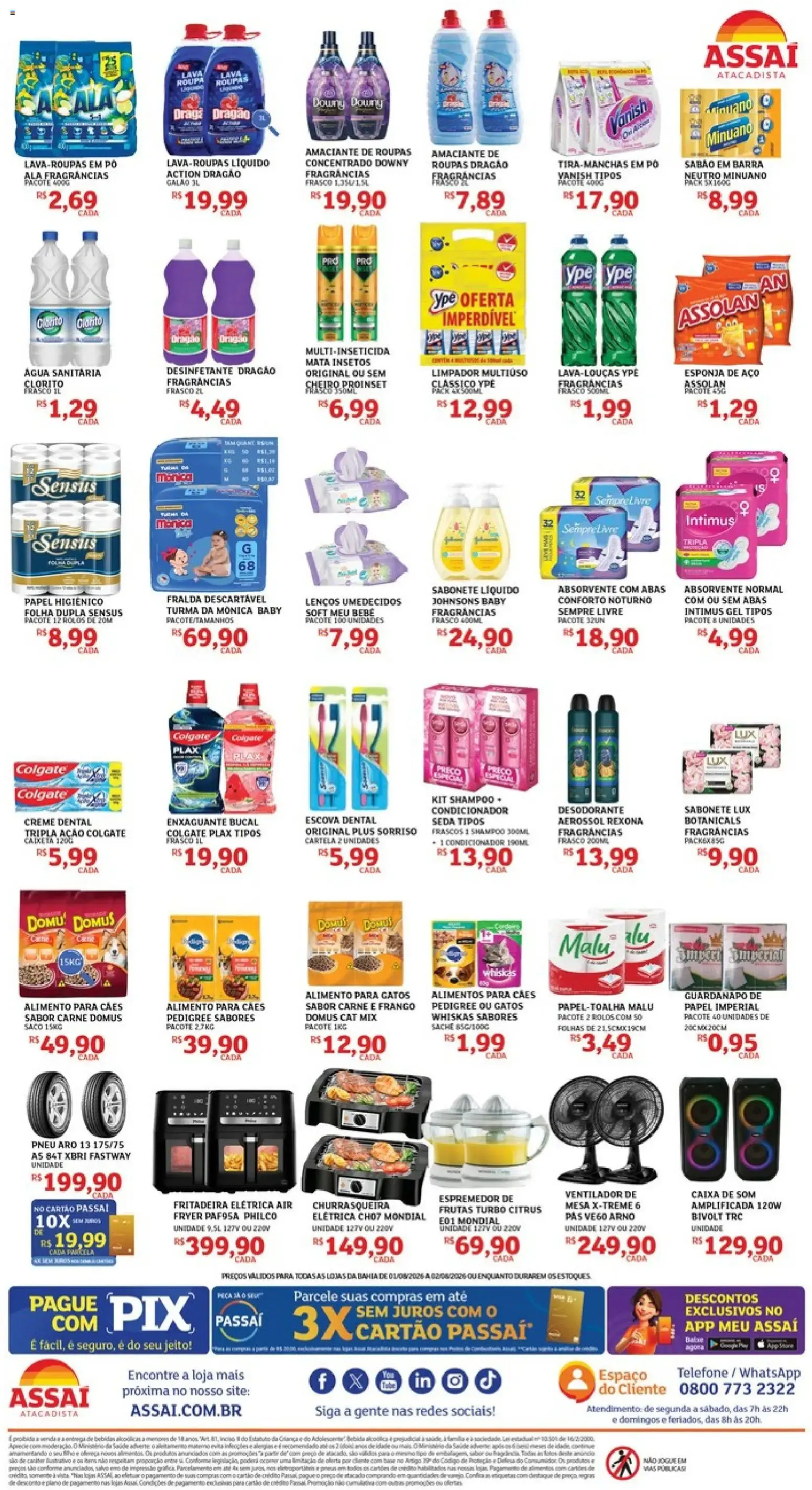 Encarte de Assaí Atacadista ofertas - BA de 01/08/2026 | Promoções Online 1 de agosto até 2 de agosto 2026 - Pagina 4