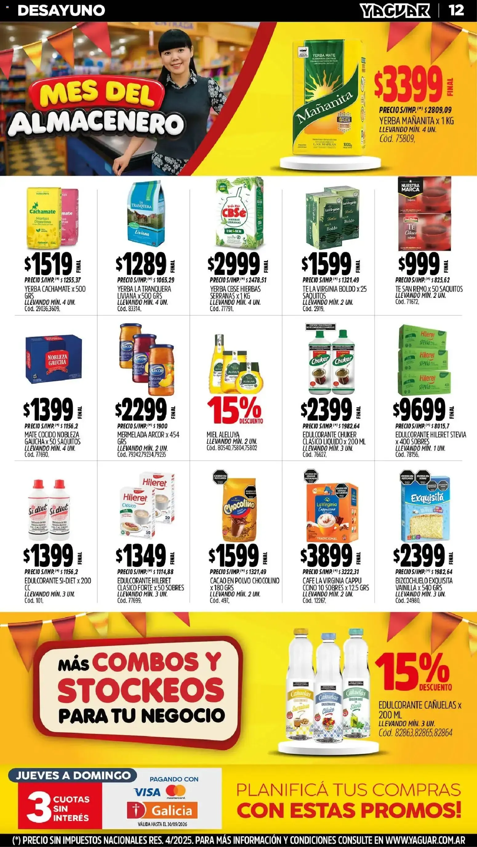 Ofertas de Mayorista Yaguar - Mes del Almacenero 31 de agosto al 6 de septiembre 2026 - Página 12 del catálogo