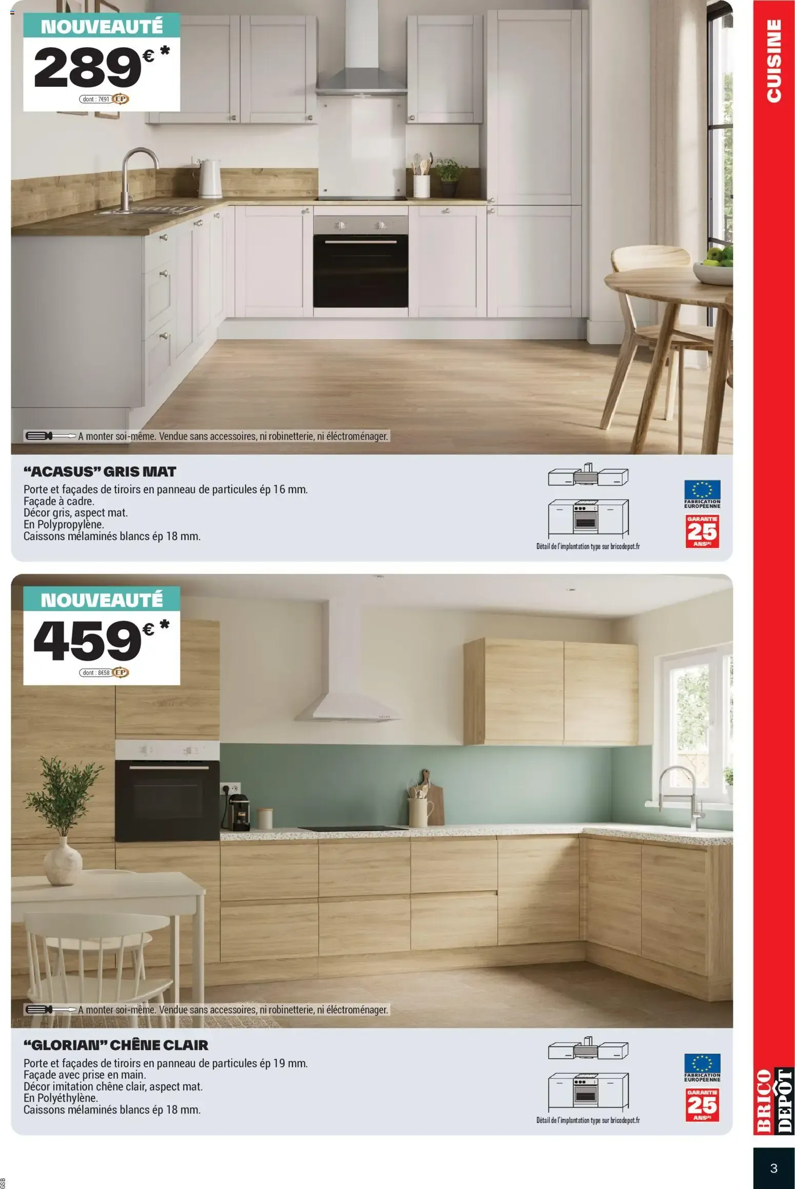 Brico Dépôt - Prix dépôt spécial cuisines à partir du 02/10/2026 - promo en ligne du 2 octobre au 15 octobre 2026 - Catalogue page 3