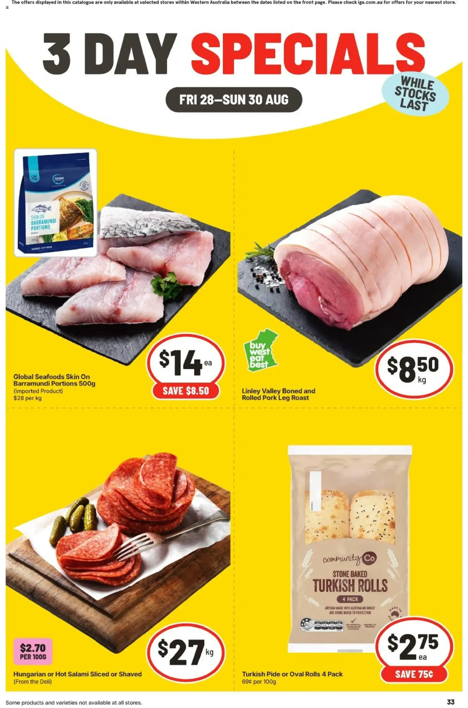 3 DAY SPECIALS - Catalogue valid from 28 August to 30 August 2026 - page 1