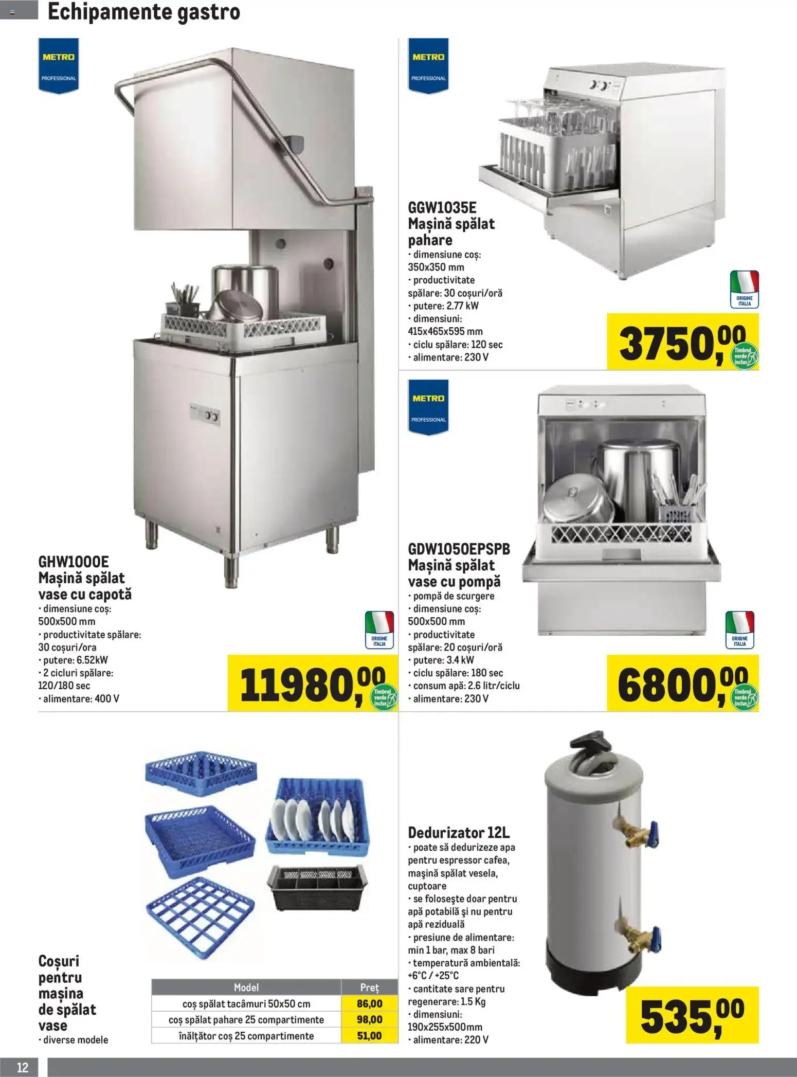 Catalog Metro Catalog Soluții Nealimentare pentru HoReCa - Oferta 01.10.2026 - 04.01.2027 de la 1 octombrie până la 4 ianuarie 2027 - Revista Pagina 12