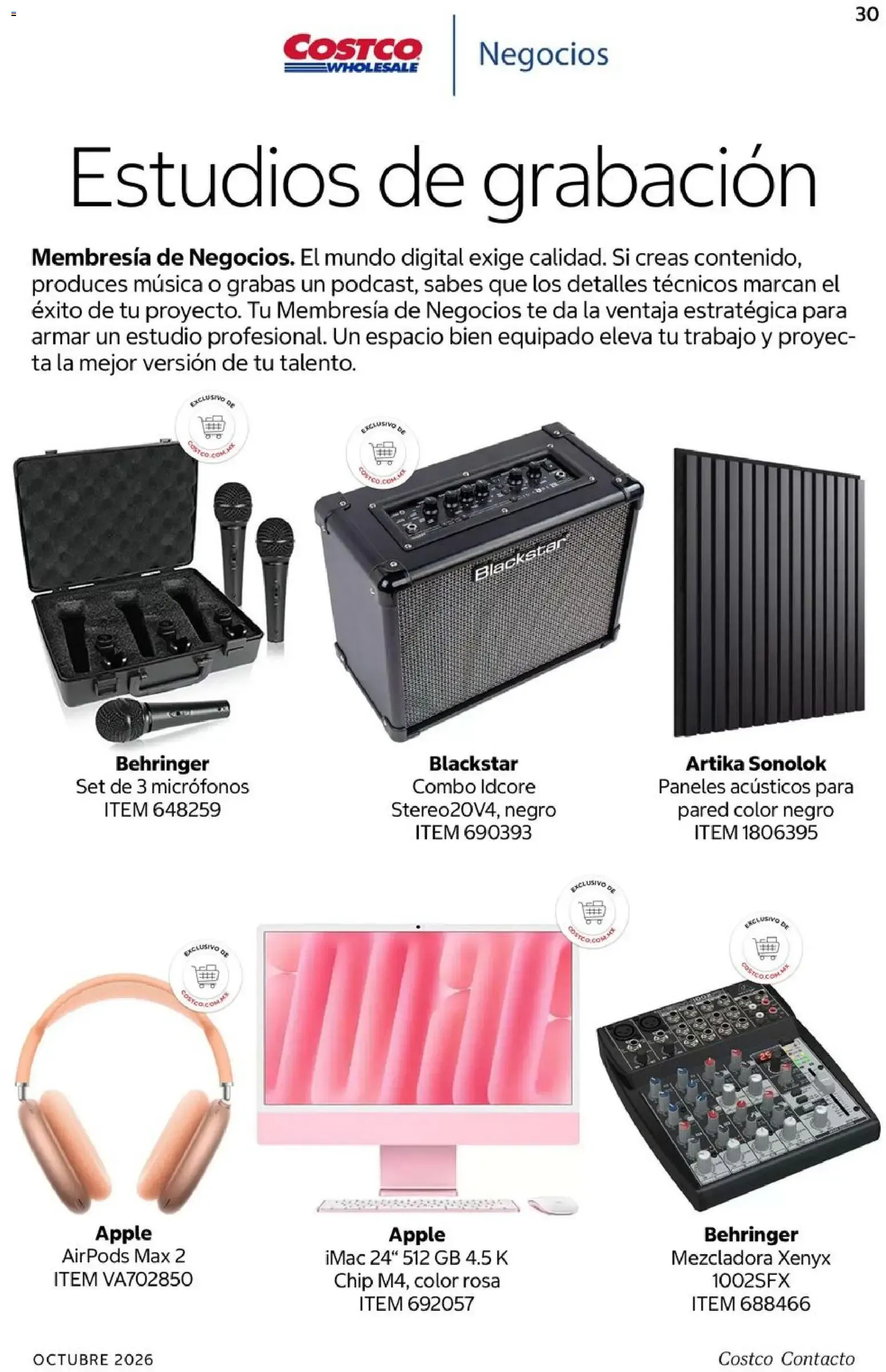 Catálogo de Costco Contacto: Navidad en Costco 1 de octubre al 31 de octubre 2026 - Pagina 30