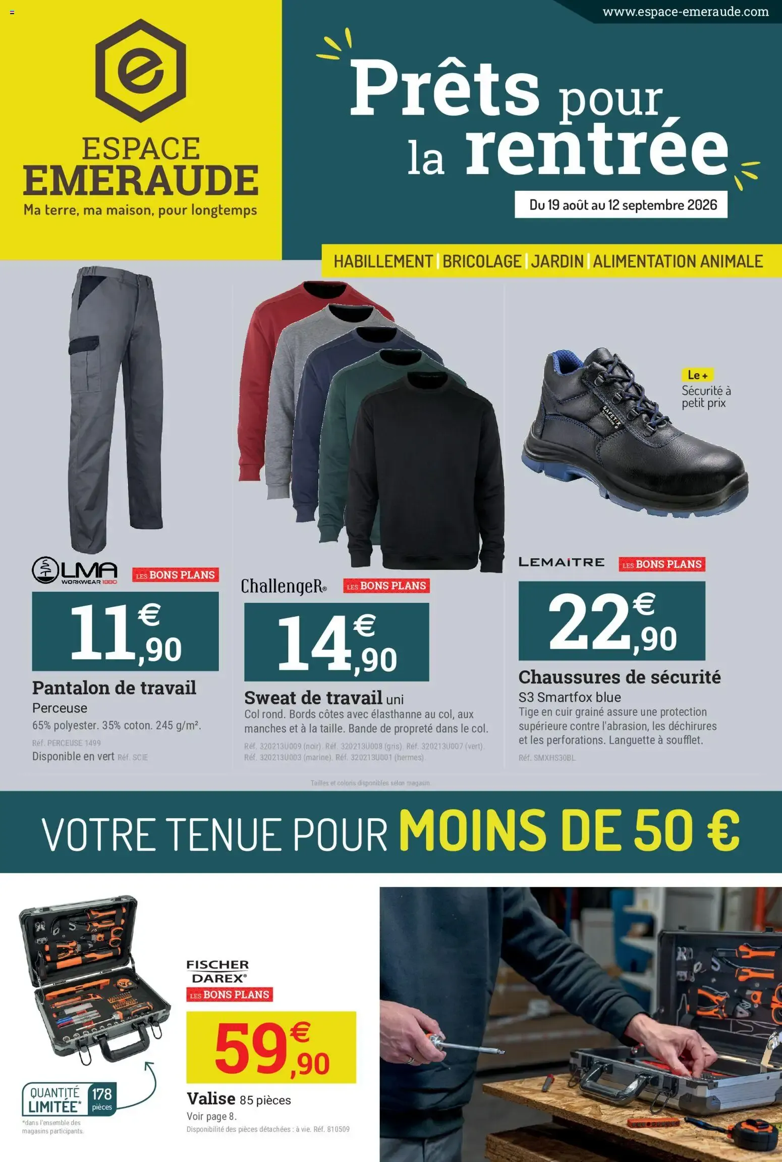 Espace Emeraude - Prêts pour la rentrée du 19 août au 12 septembre 2026 - Catalogue page 1