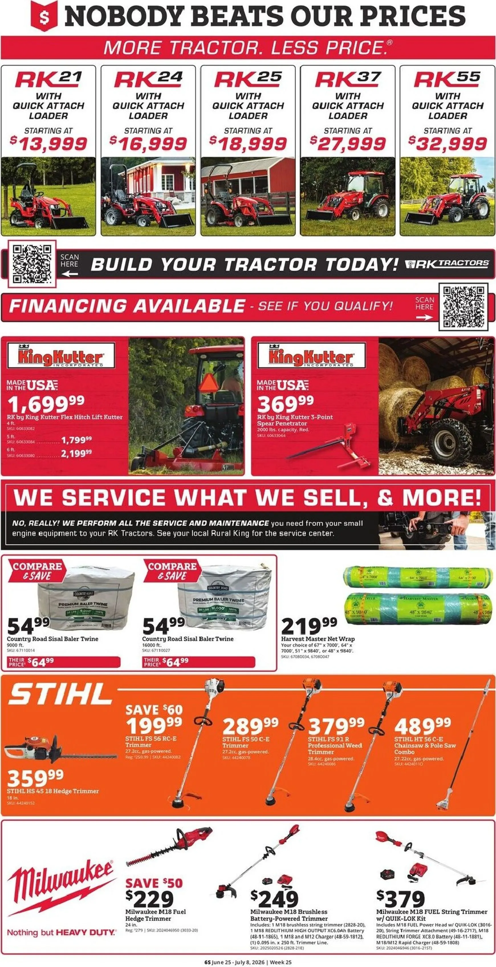 Weekly ad Current Rural King leaflet valid from Thursday 06/25/2026 to Wednesday 07/08/2026 from June 25 to July 8 2026 - Page 8