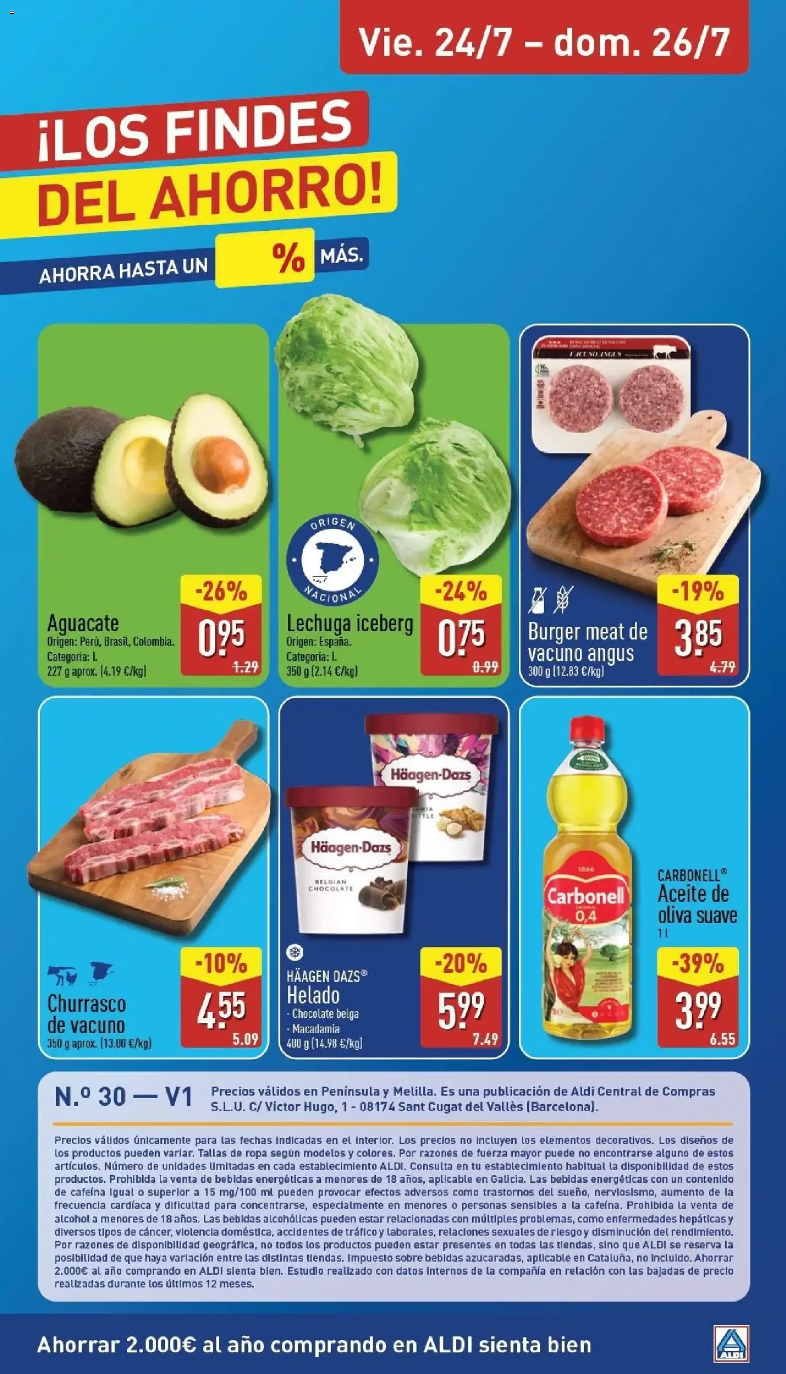 Catálogo de Aldi: Frescura a precios para tirarse a la piscina. Ahorra hasta un 33% más. 20 de julio al 26 de julio 2026 - Página 28