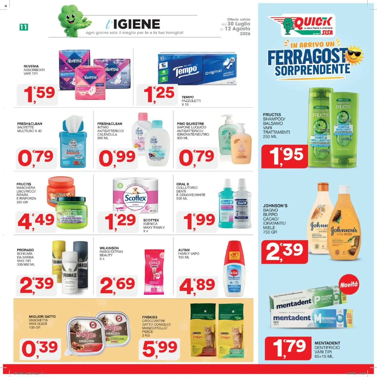 Nuovo SISA volantino Quick dal 30/07/2026 > offerte anteprima 🛍️ da 30 luglio a 12 agosto di 2026 - Pagina del volantino 11