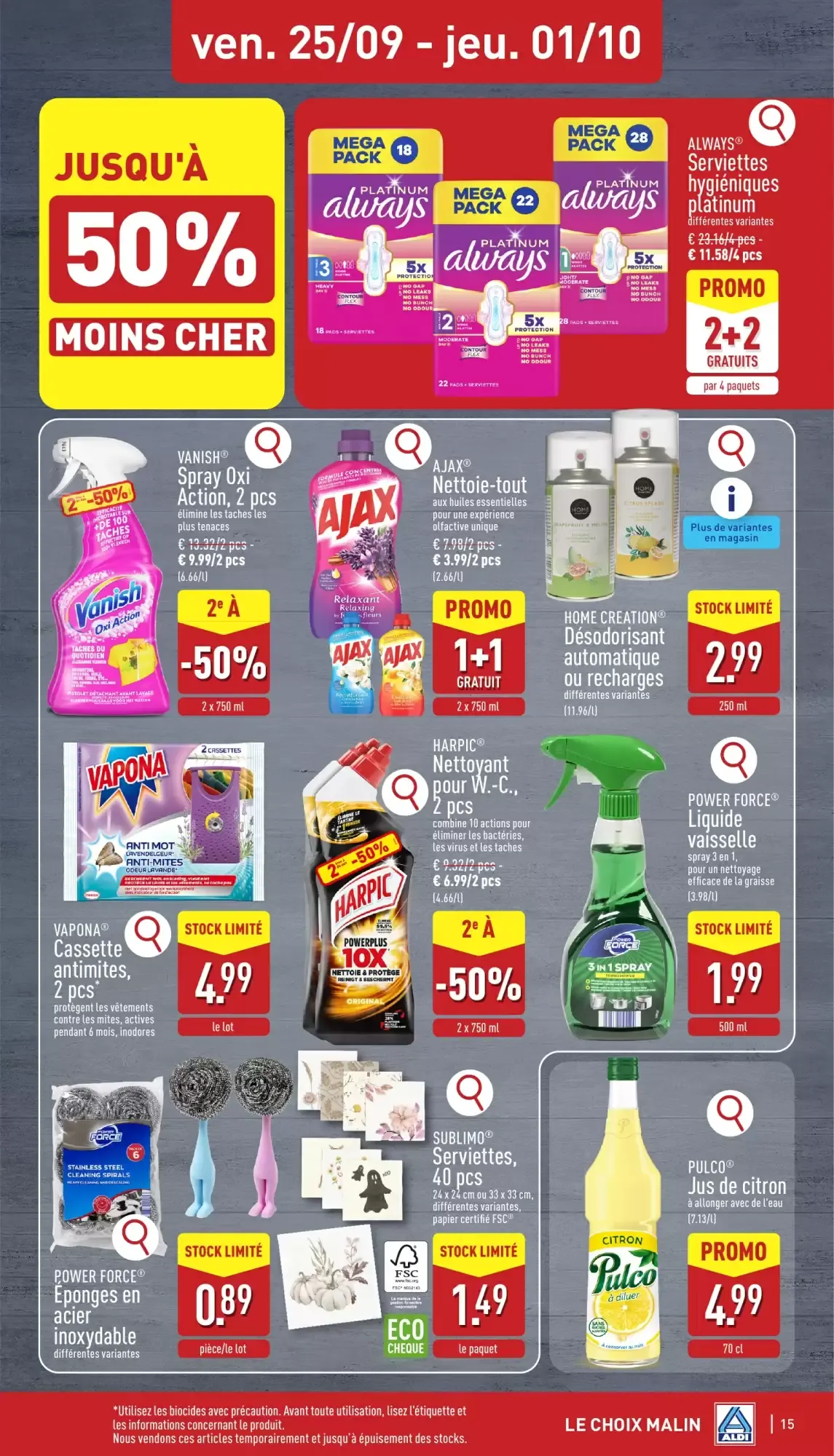 ALDI Dépliant du 21/09 au 26/09 van 21 september tot 26 september 2026 - folder pagina 15