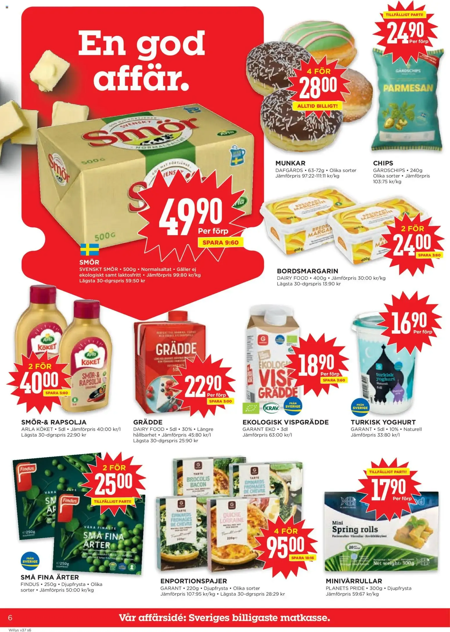 Willys: Sveriges billigaste matkasse från 7 september till 13 september 2026 - Reklamblad sidor 6