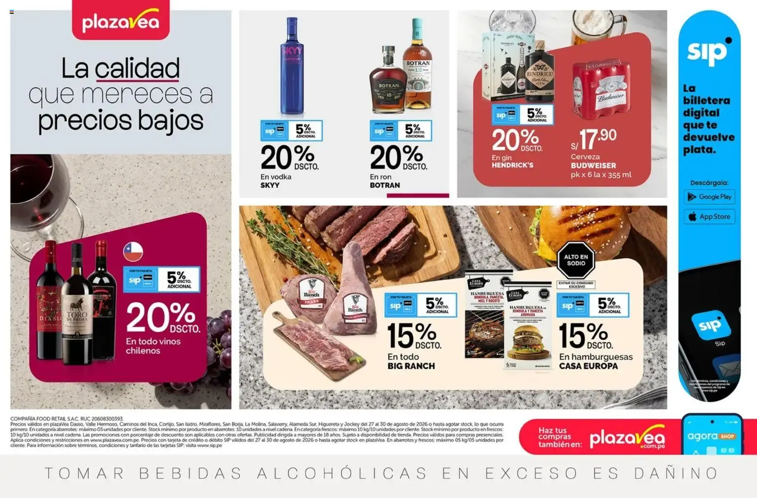Catalogo de Plaza Vea: La calidad que mereces a precios bajos 27 de agosto al 30 de agosto 2026 - Pag 1