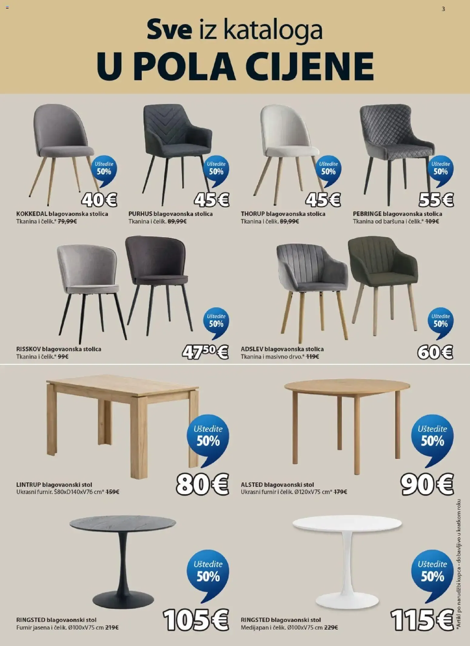 Katalog Sve iz kataloga U POLA CIJENE (Todo del catálogo a mitad de precio) od 5. kolovoza do 18. kolovoza 2026. - Pregled Stranica 3