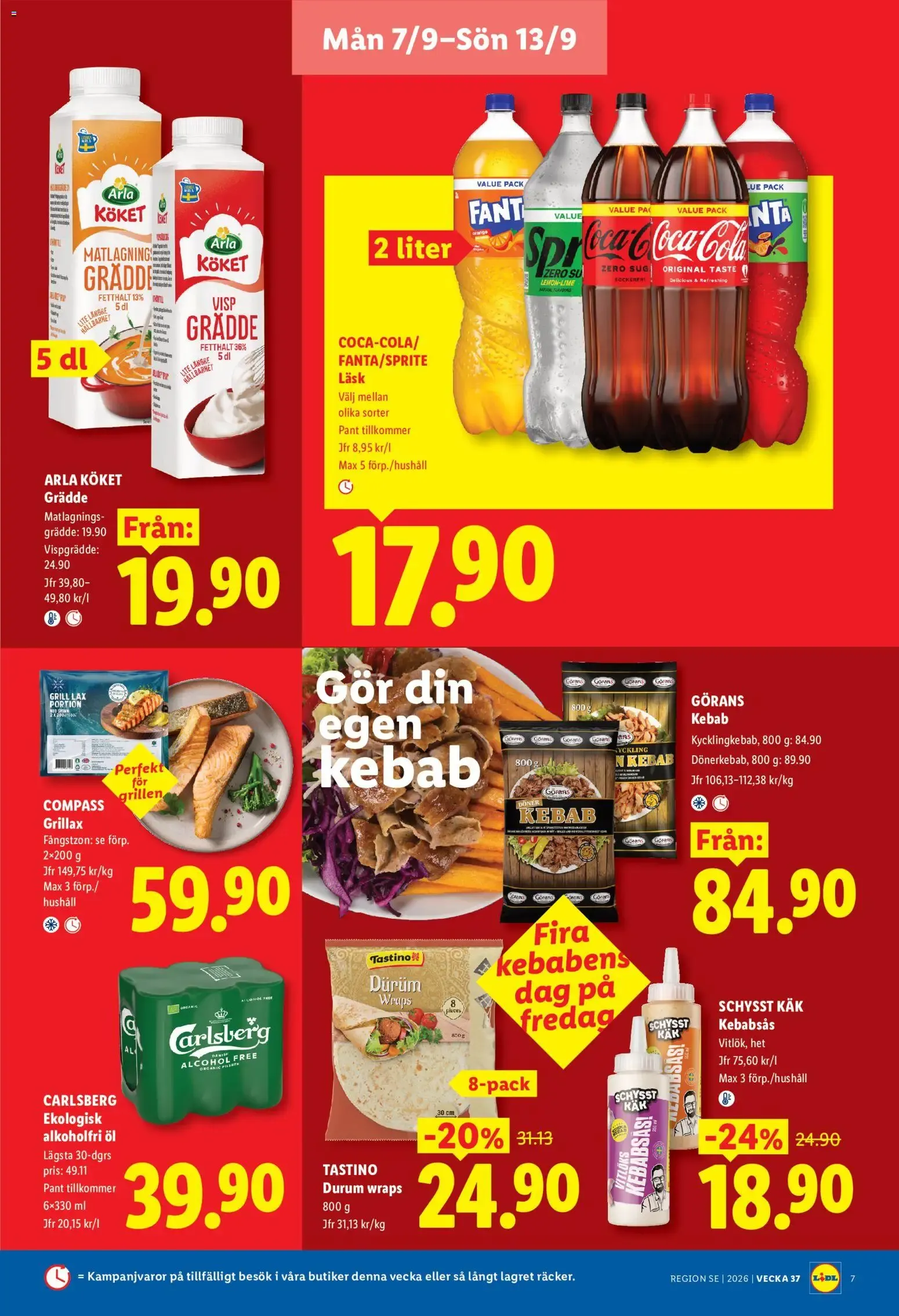 Lidl erbjudanden från 07/09/2026 - 13/09/2026 > Reklamblad nuvarande rabatter från 7 september till 13 september 2026 - Reklamblad sidor 7