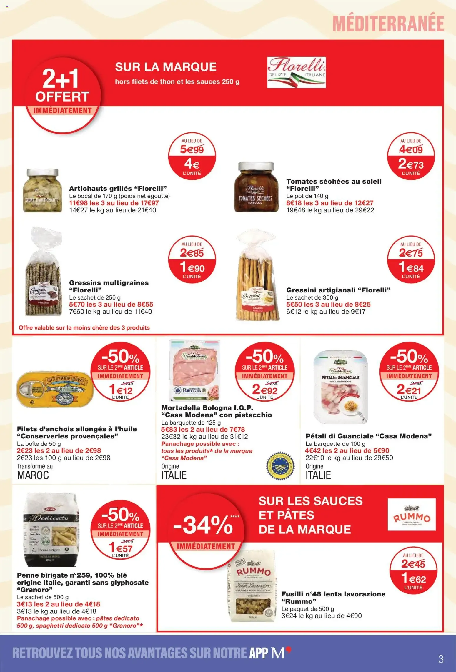 Monoprix: Hasta -50% en el 2do producto de una selección de productos mediterráneos du 2 juin au 14 juin 2026 - Catalogue page 3