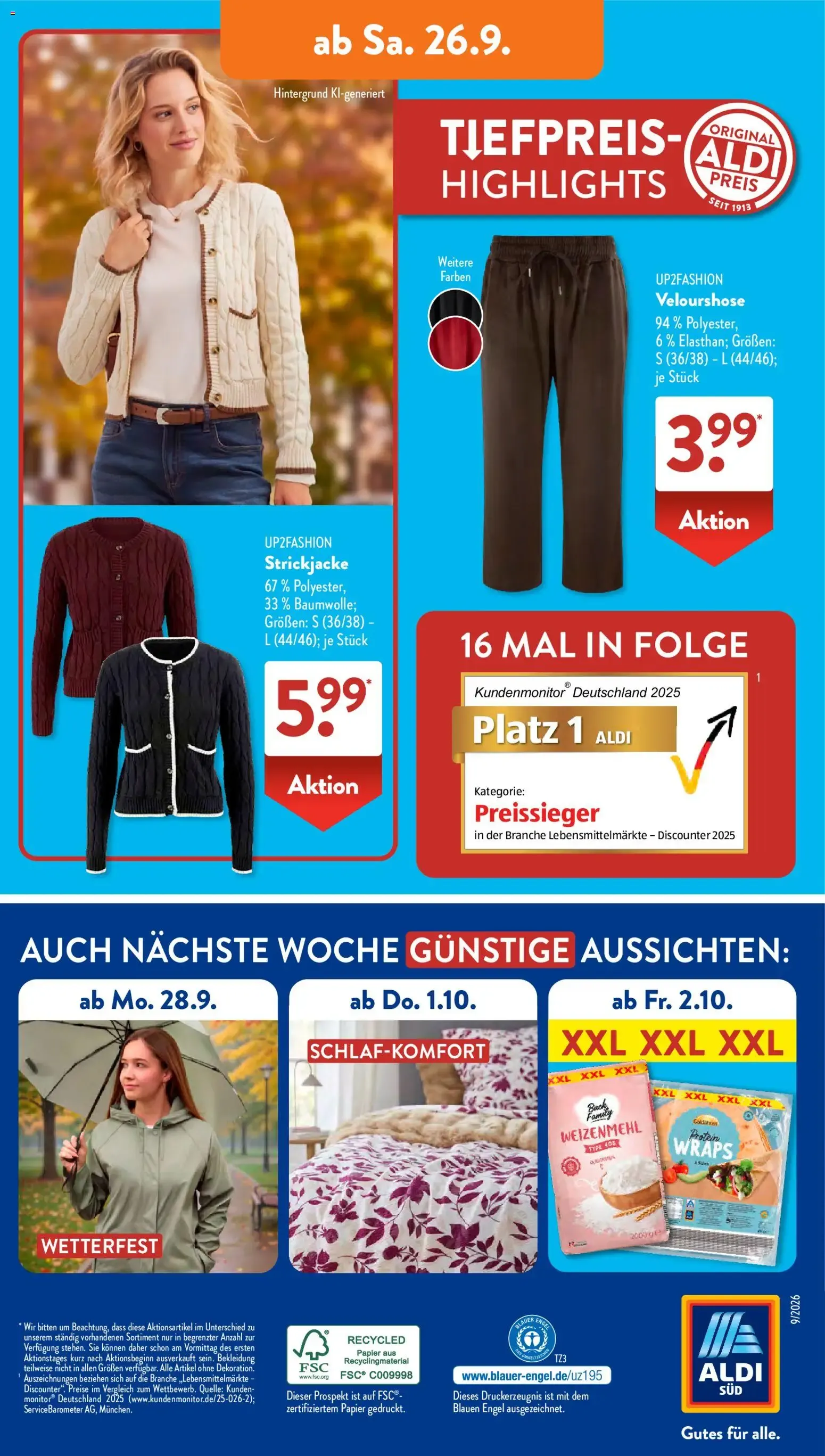 Aldi Süd Prospekt (ab 21.09.2026) zum Blättern von 21. September bis 26. September 2026 - Prospekt seite 16
