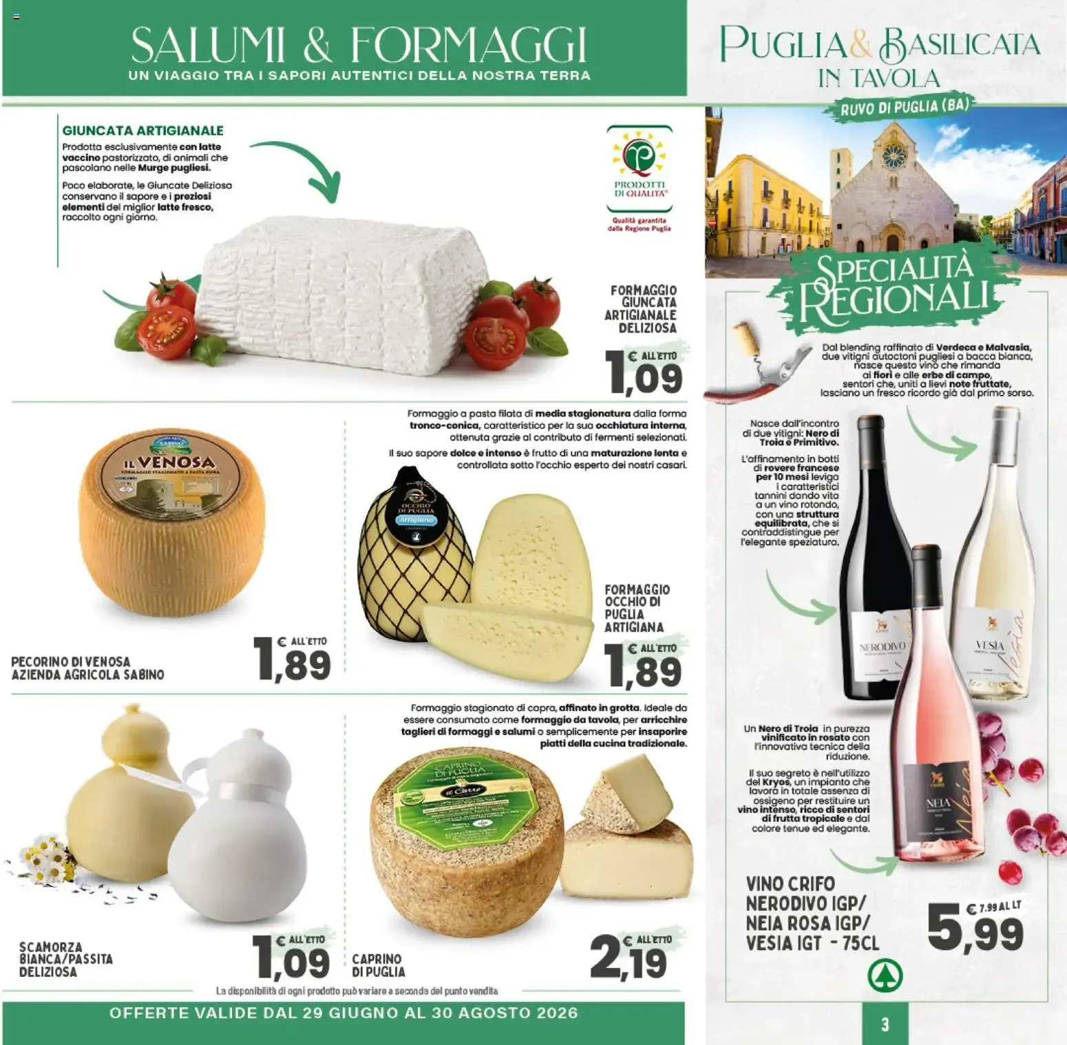 Nuovo Despar volantino Specialità regionali dal 29/06/2026 > offerte anteprima 🛍️ da 29 giugno a 30 agosto di 2026 - Pagina del volantino 3