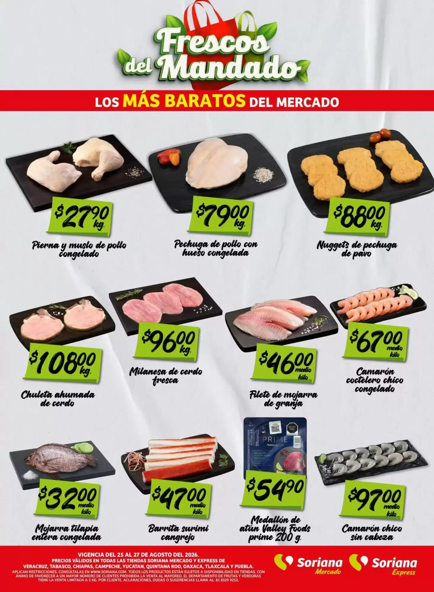 Catálogo de Frescos del Mandado - Los más baratos del mercado (Soriana) 25 de agosto al 27 de agosto 2026 - Pagina 2