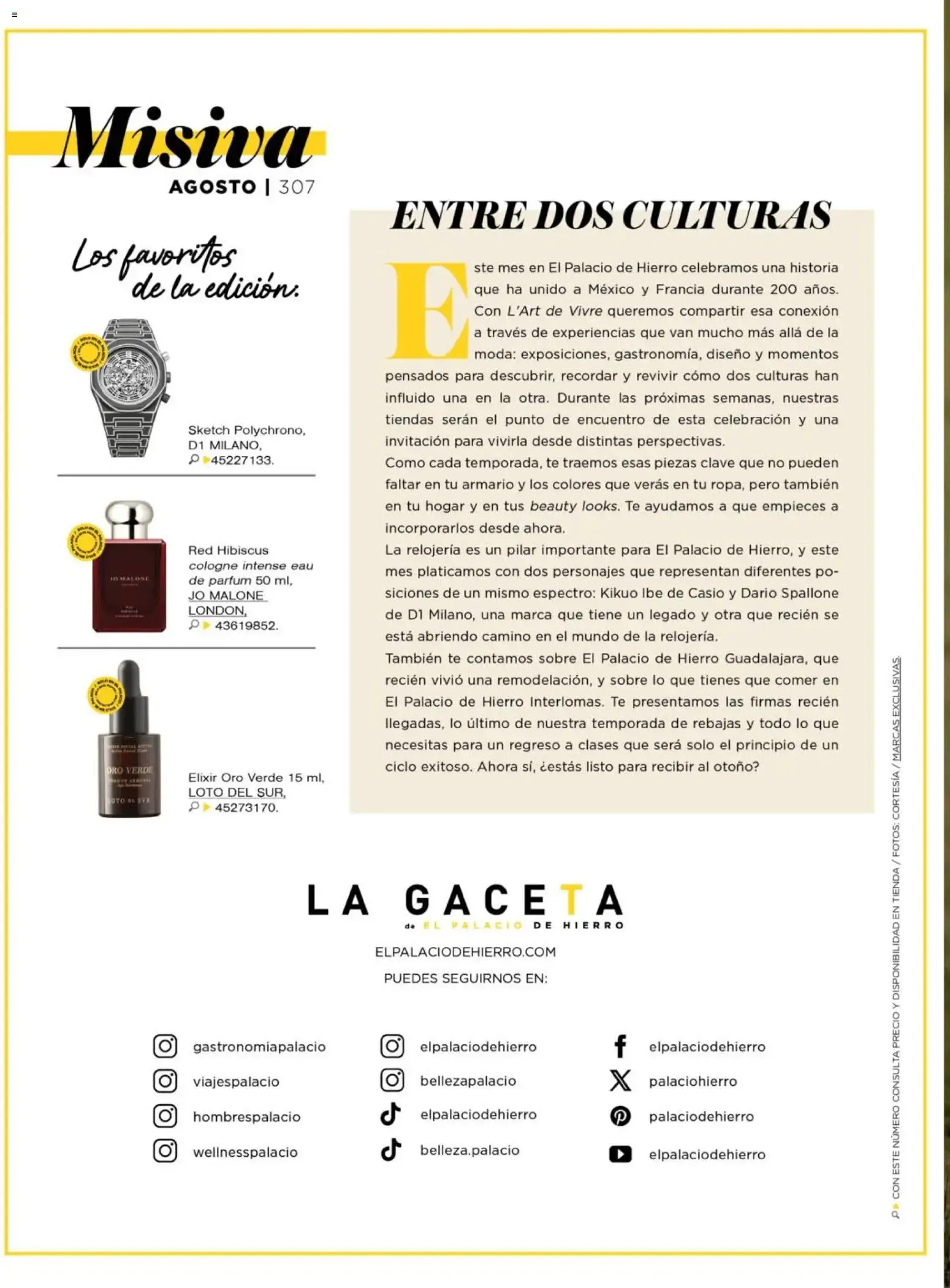 Catálogo de La Gaceta de El Palacio de Hierro: L'Art de vivre Totalmente Palacio 1 de agosto al 31 de agosto 2026 - Pagina 15