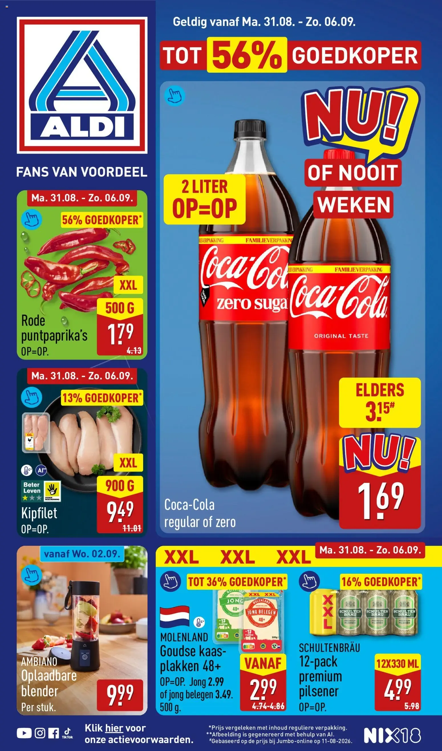 Aldi Fans van Voordeel van 31 augustus tot 6 september 2026 - Folder pagina 1