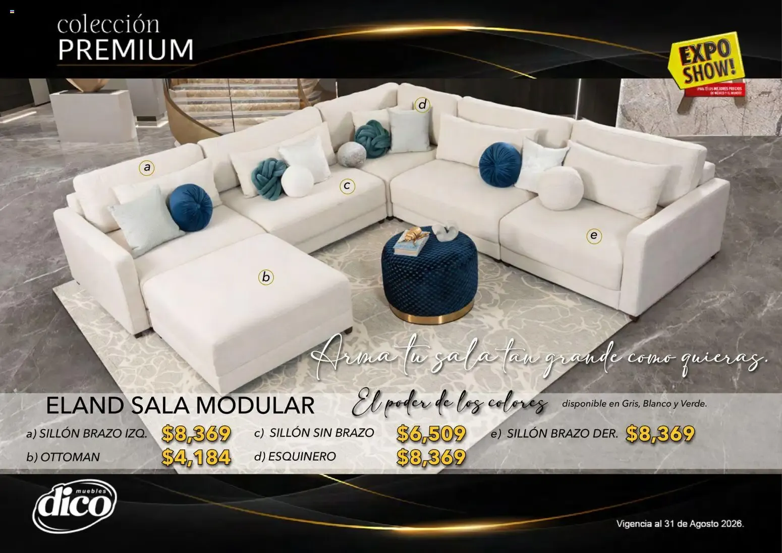 Catálogo de Muebles Dico Catálogo: Colección Premium y Expo Show! 1 de agosto al 31 de agosto 2026 - Pagina 14