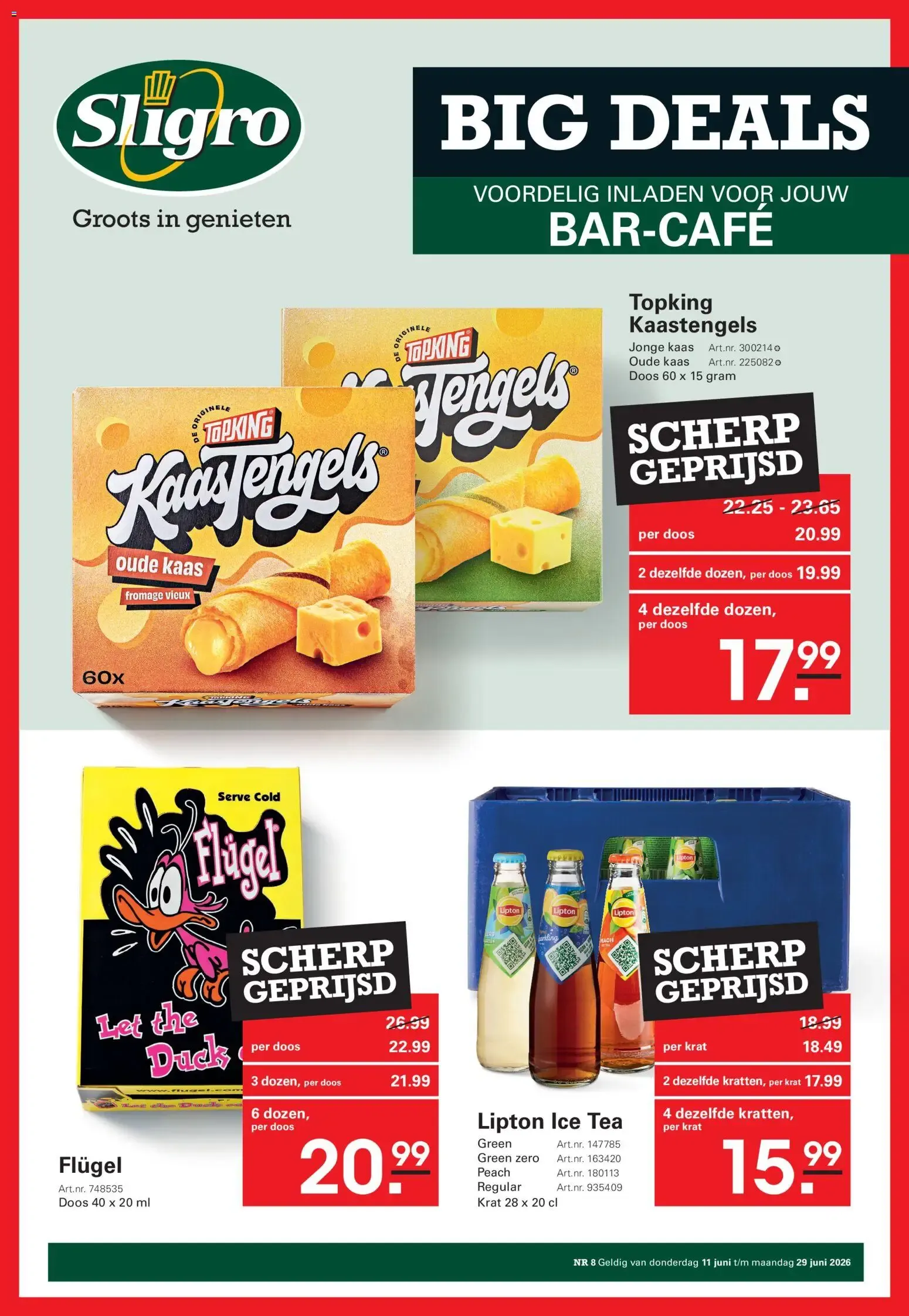 Sligro Big Deals para Bar-Café van 11 juni tot 29 juni 2026 - Folder pagina 1