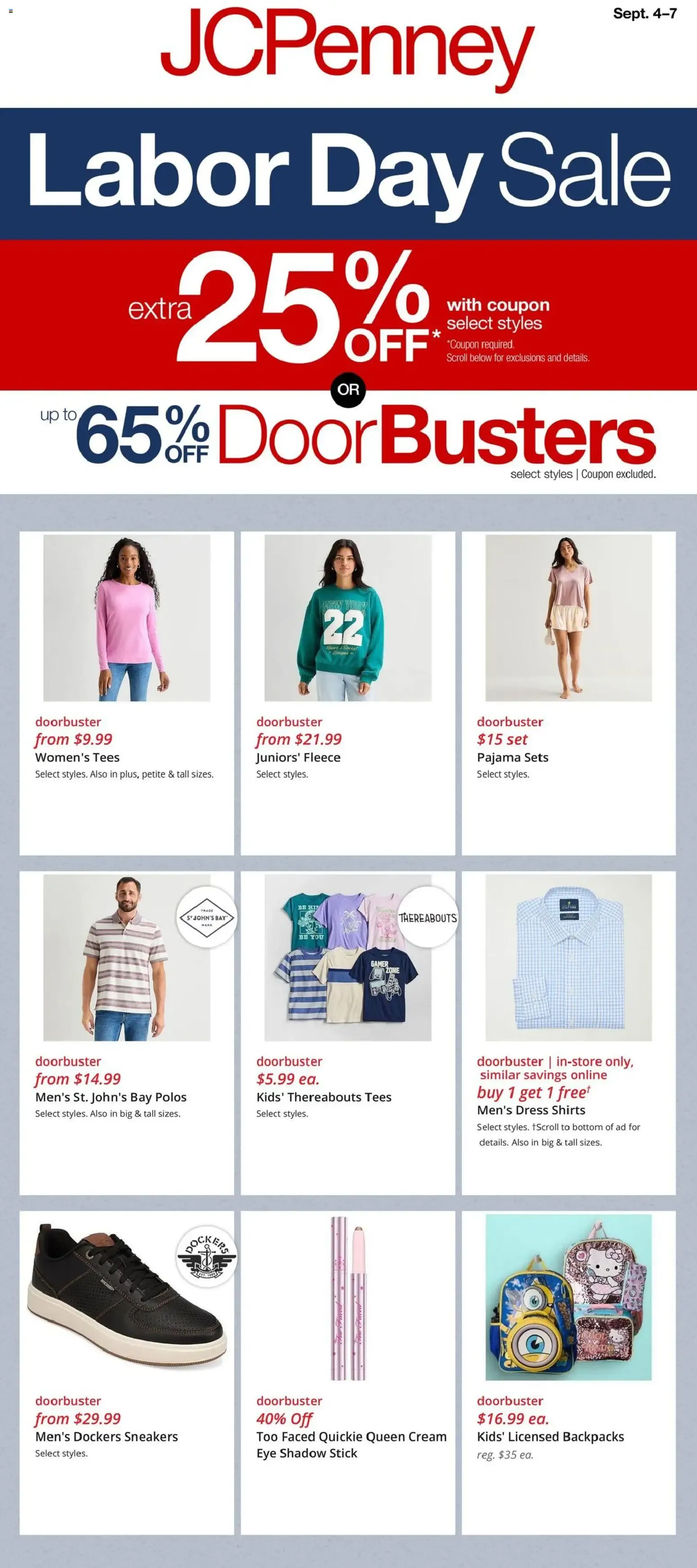 Weekly ad JCPenney Labor Day Sale from September 4 to September 7 2026 - Page 1