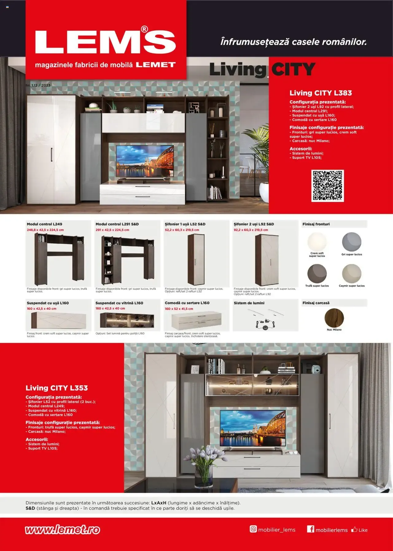 Catalog Lem’s catalog - Living și Dormitor City - Oferta 20.11.2023 - 31.01.2027 de la 20 noiembrie până la 31 ianuarie 2027 - Revista Pagina 1