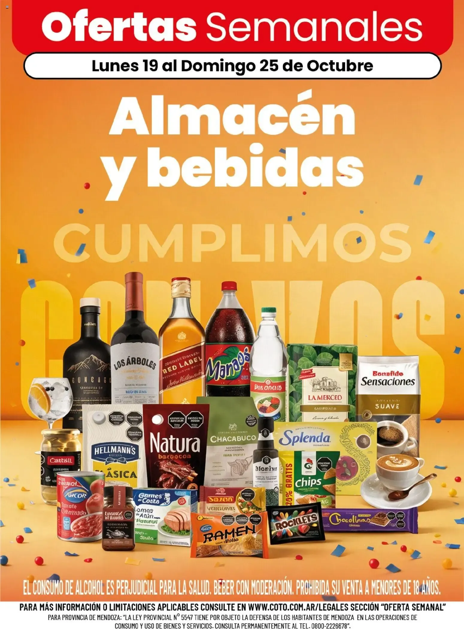 Ofertas de Ofertas Semanales Almacén y bebidas 19 de octubre al 25 de octubre 2026 - Página 1 del catálogo