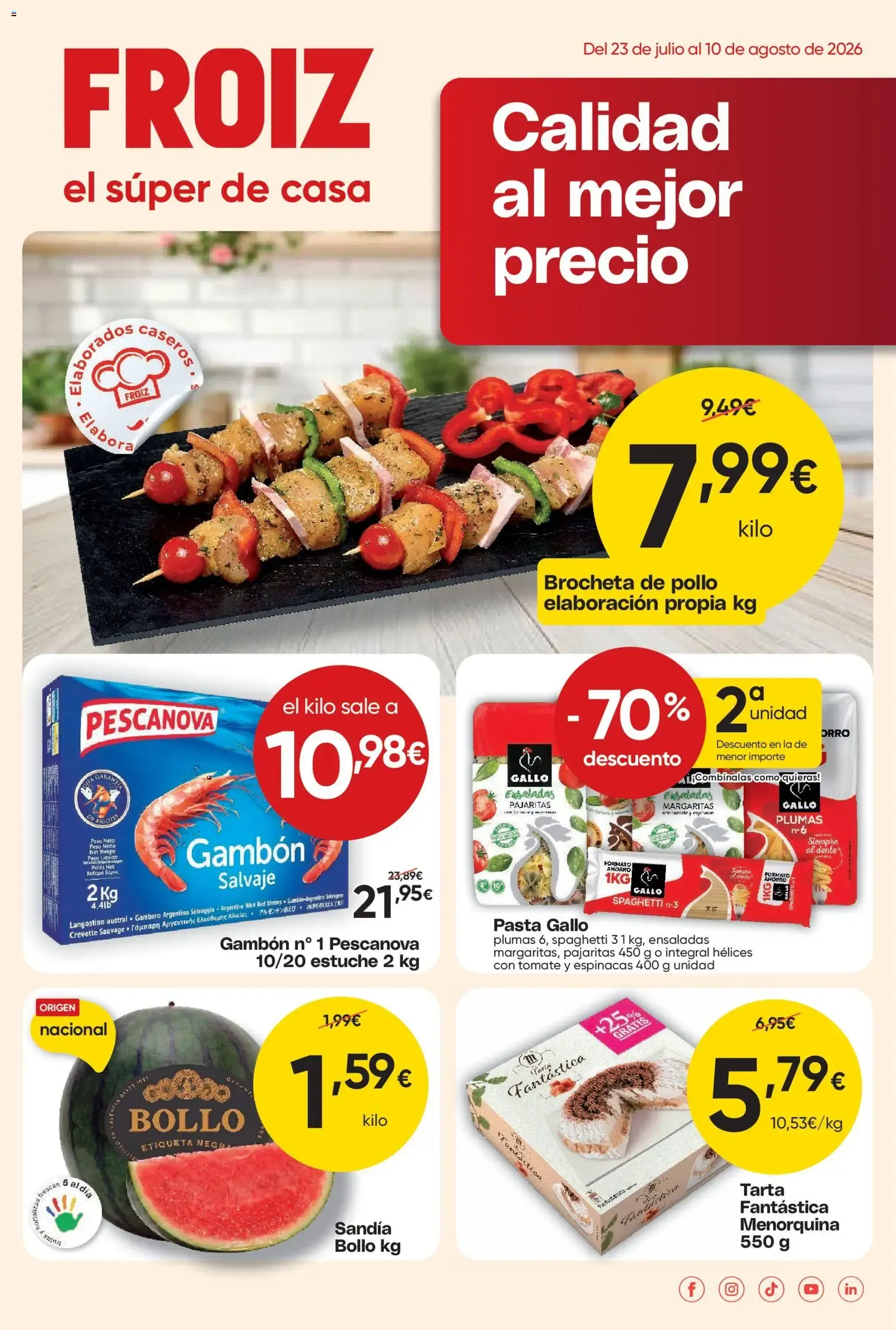 Catálogo de Froiz folleto 23/07 - 10/08/2026, catálogos de las ofertas 23 de julio al 10 de agosto 2026 - Página 1