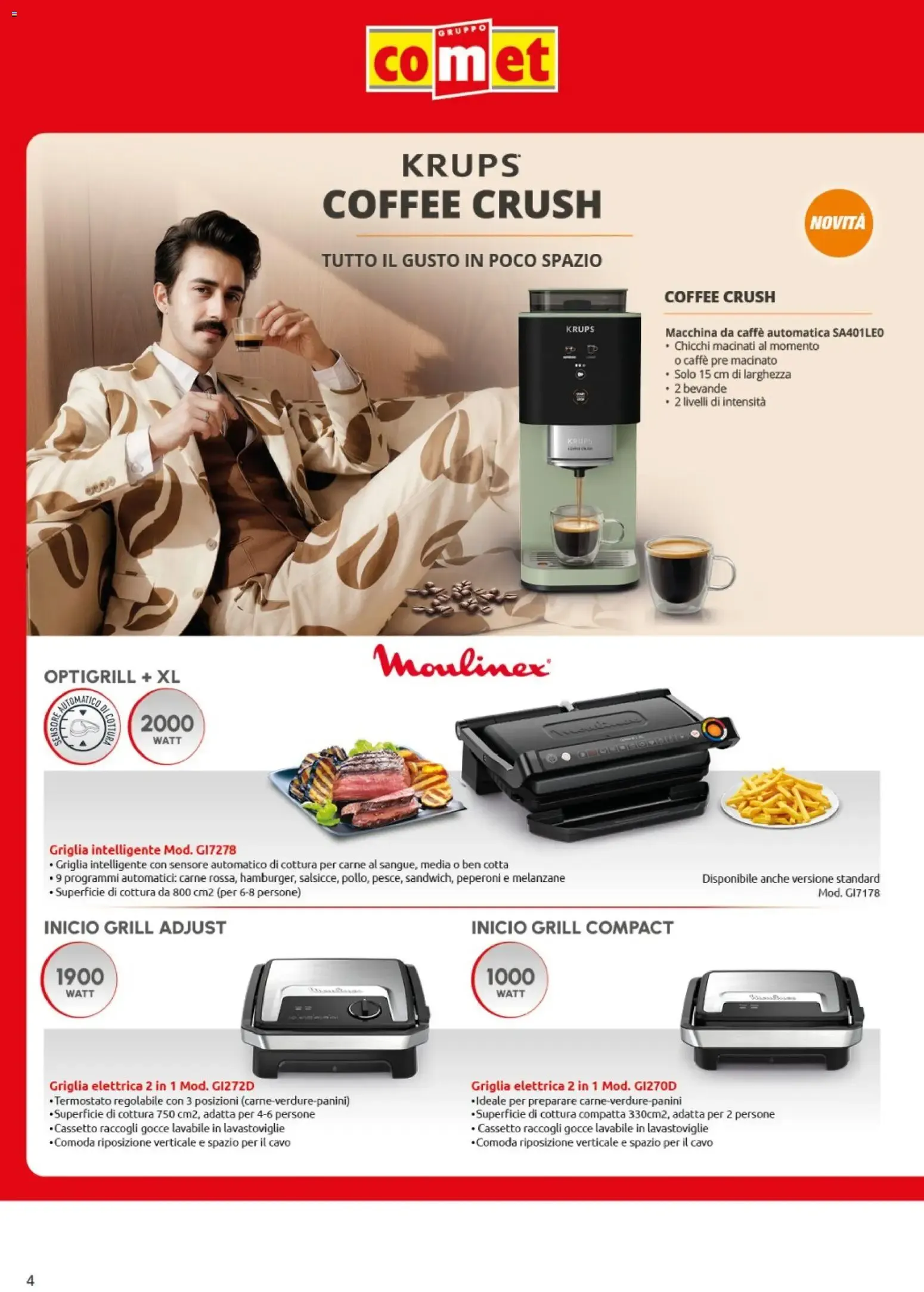 Nuovo Comet volantino Moulinex Krups dal 10/09/2026 > offerte anteprima 🛍️ da 10 settembre a 11 ottobre di 2026 - Pagina del volantino 4