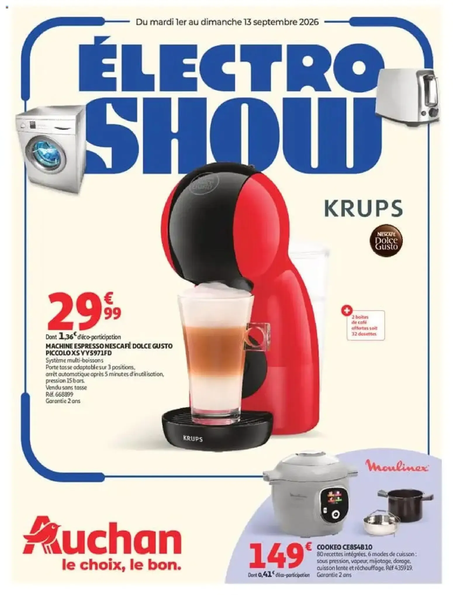 Auchan Electroshow à partir du 01/09/2026 - promo en ligne du 1 septembre au 13 septembre 2026 - Catalogue page 1