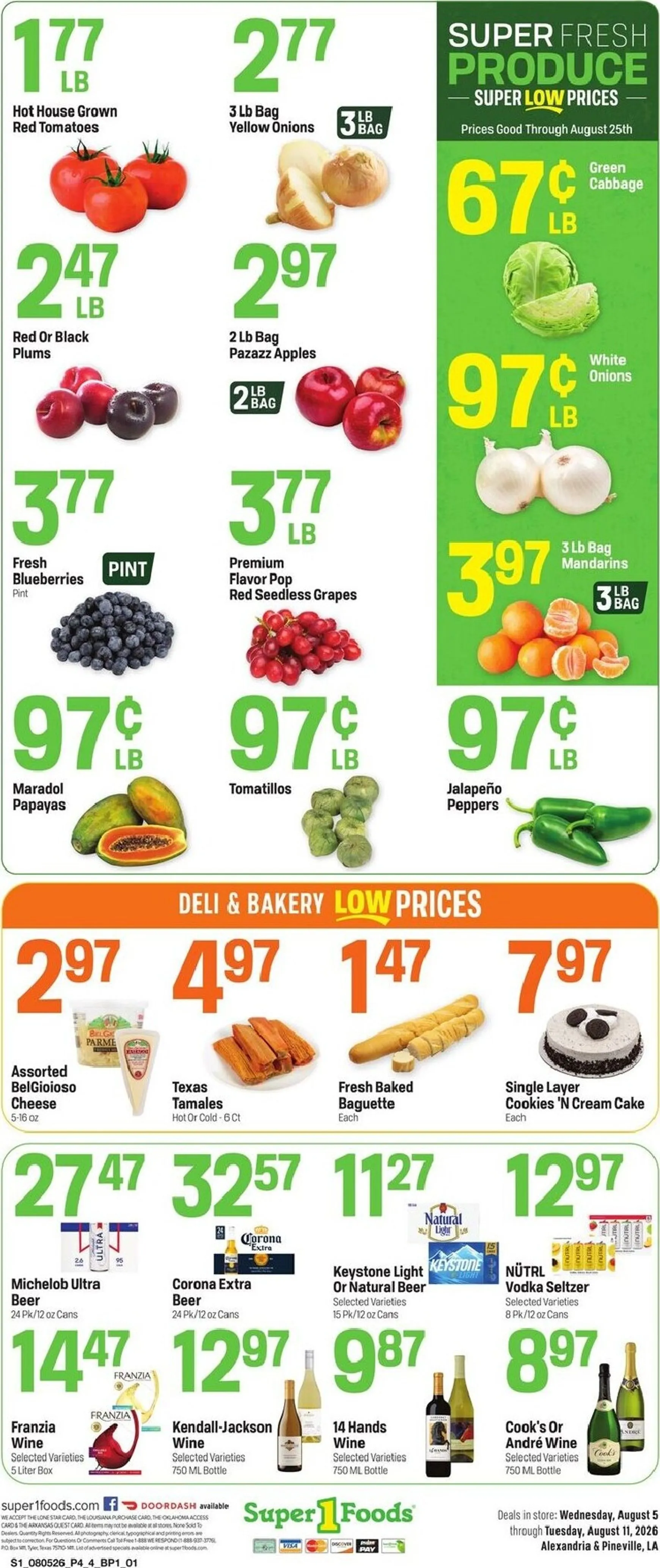 Weekly ad Current Super 1 Foods leaflet valid from Wednesday 08/05/2026 to Tuesday 08/11/2026 from August 5 to August 11 2026 - Page 4
