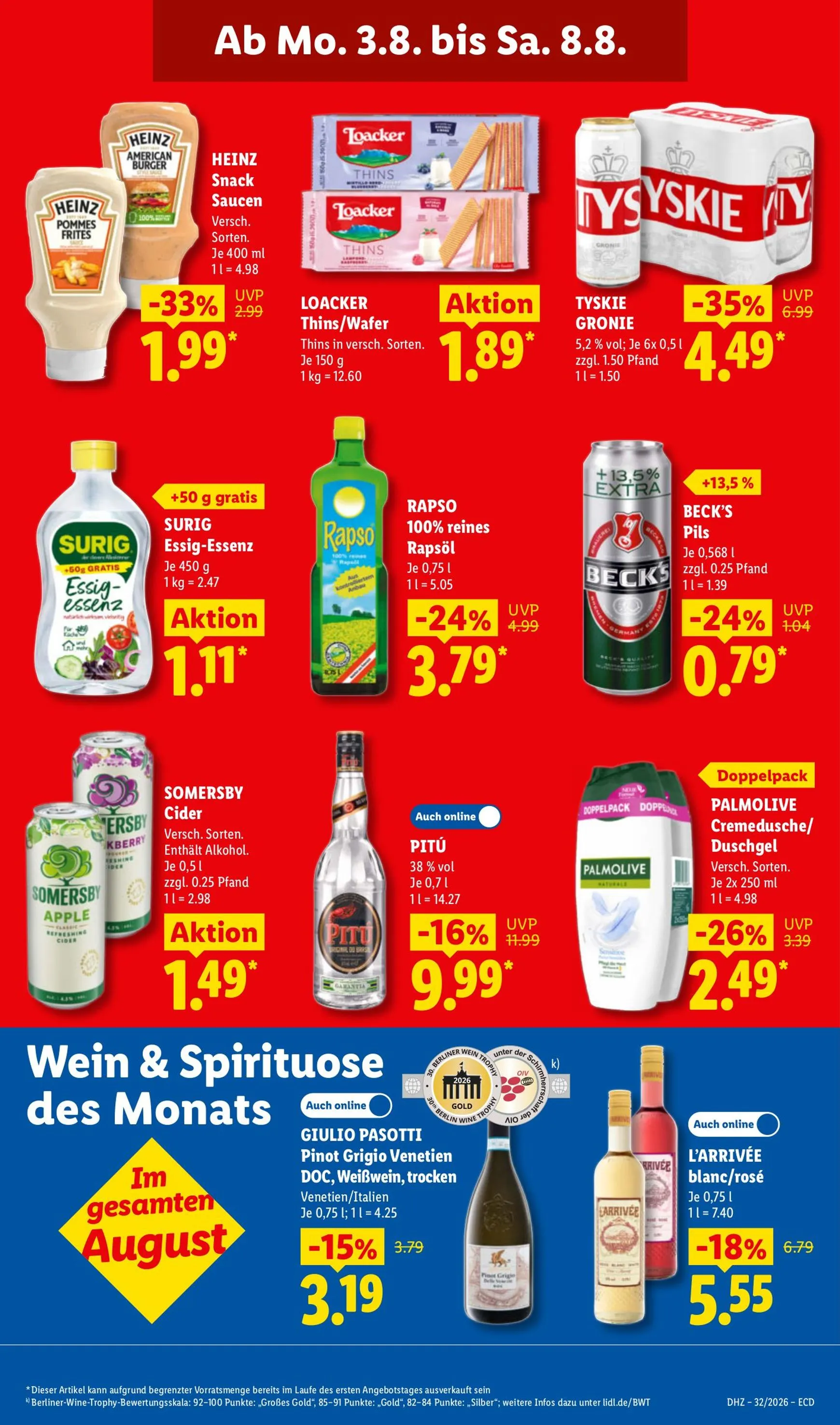 Lidl Prospekt nächste Woche – von Montag 03.08.2026 bis Samstag 08.08.2026 von 3. August bis 8. August 2026 - Prospekt seite 20