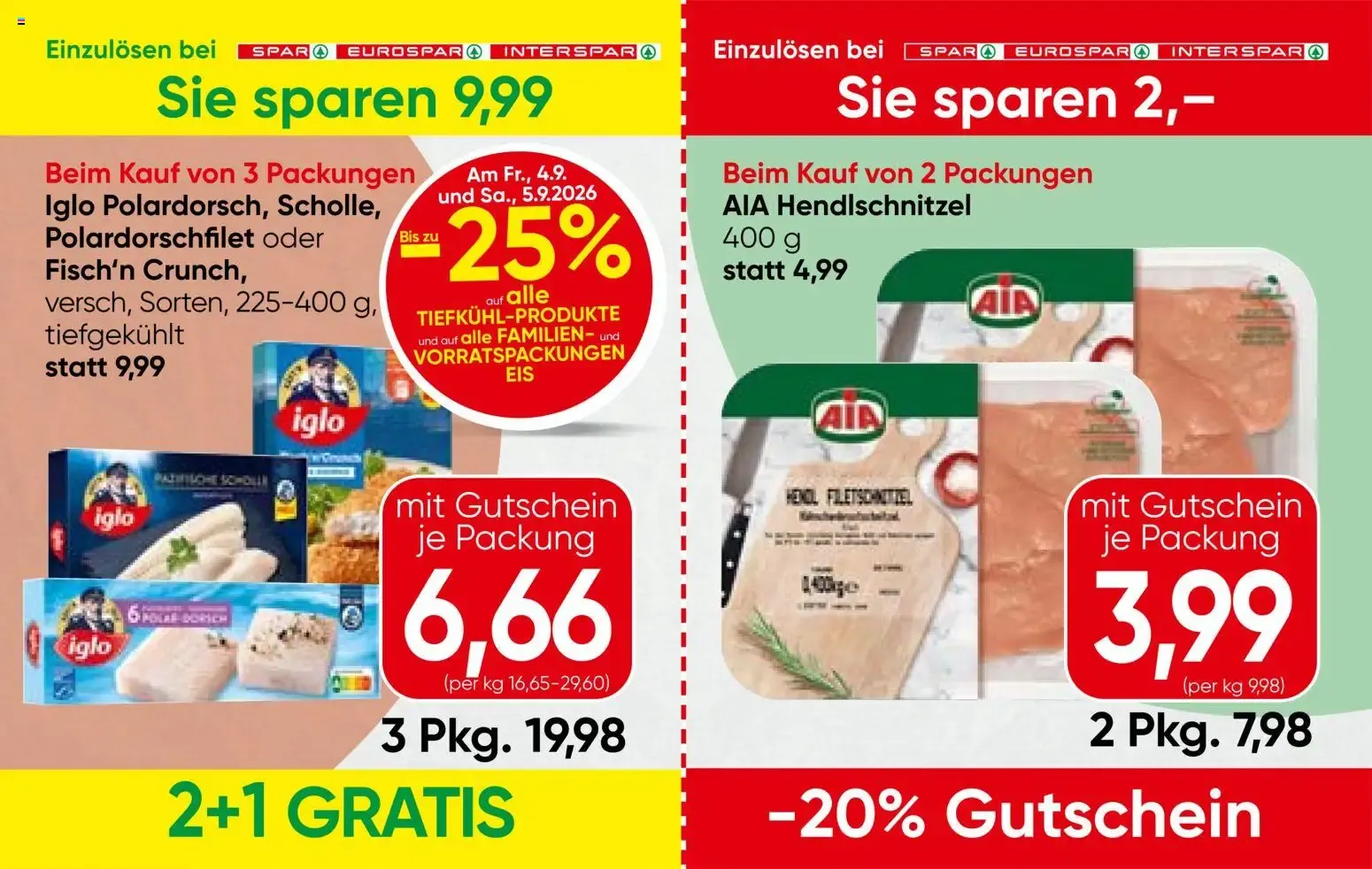 Spar Gutscheinheft (03.09.2026) - Angebote und Prospekt von 3. September bis 23. September 2026 - Flugblätt seite 4