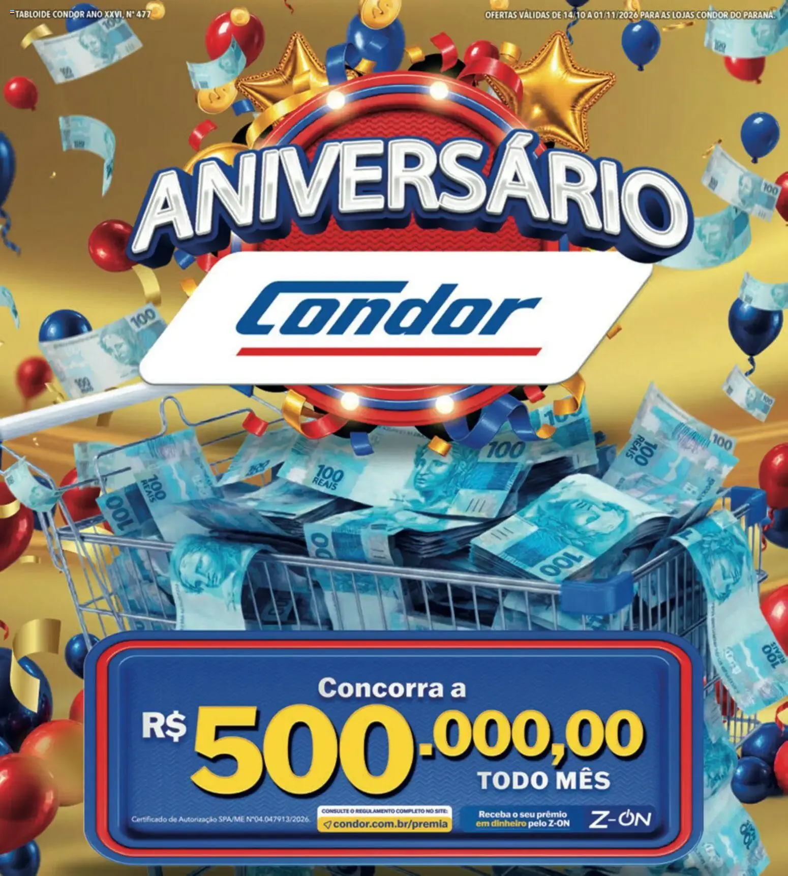 Encarte de Aniversário Condor 14 de outubro até 1 de novembro 2026 - Pagina 1
