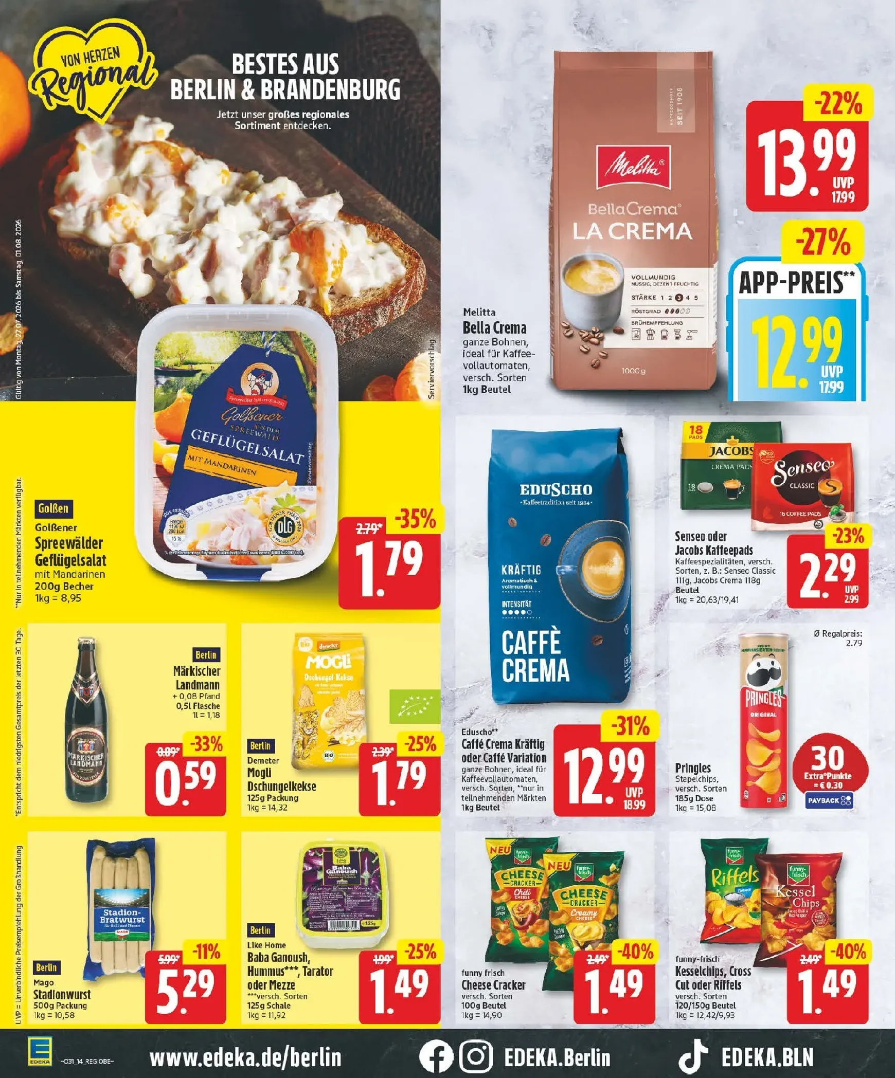 Edeka Prospekt – von Montag 27.07.2026 bis Samstag 01.08.2026 von 27. Juli bis 1. August 2026 - Prospekt seite 14