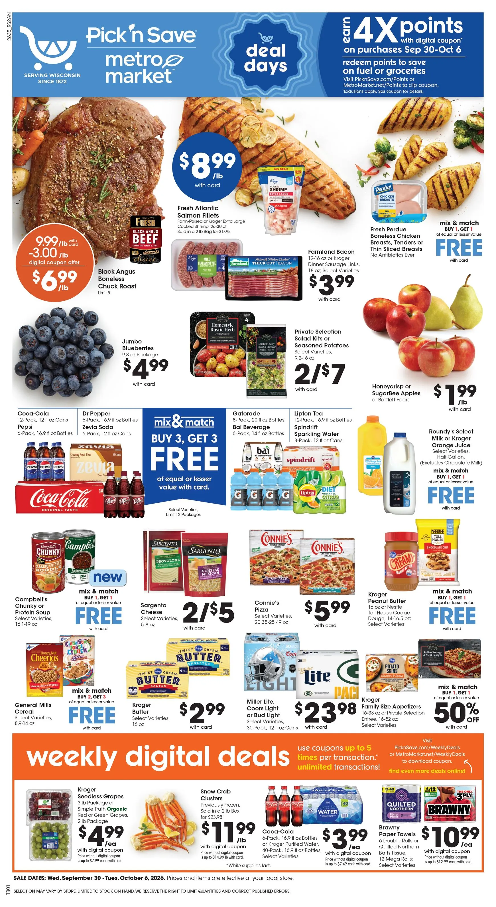 Current Pick'n Save leaflet valid from Wednesday 09/30/2026 to Tuesday 10/06/2026