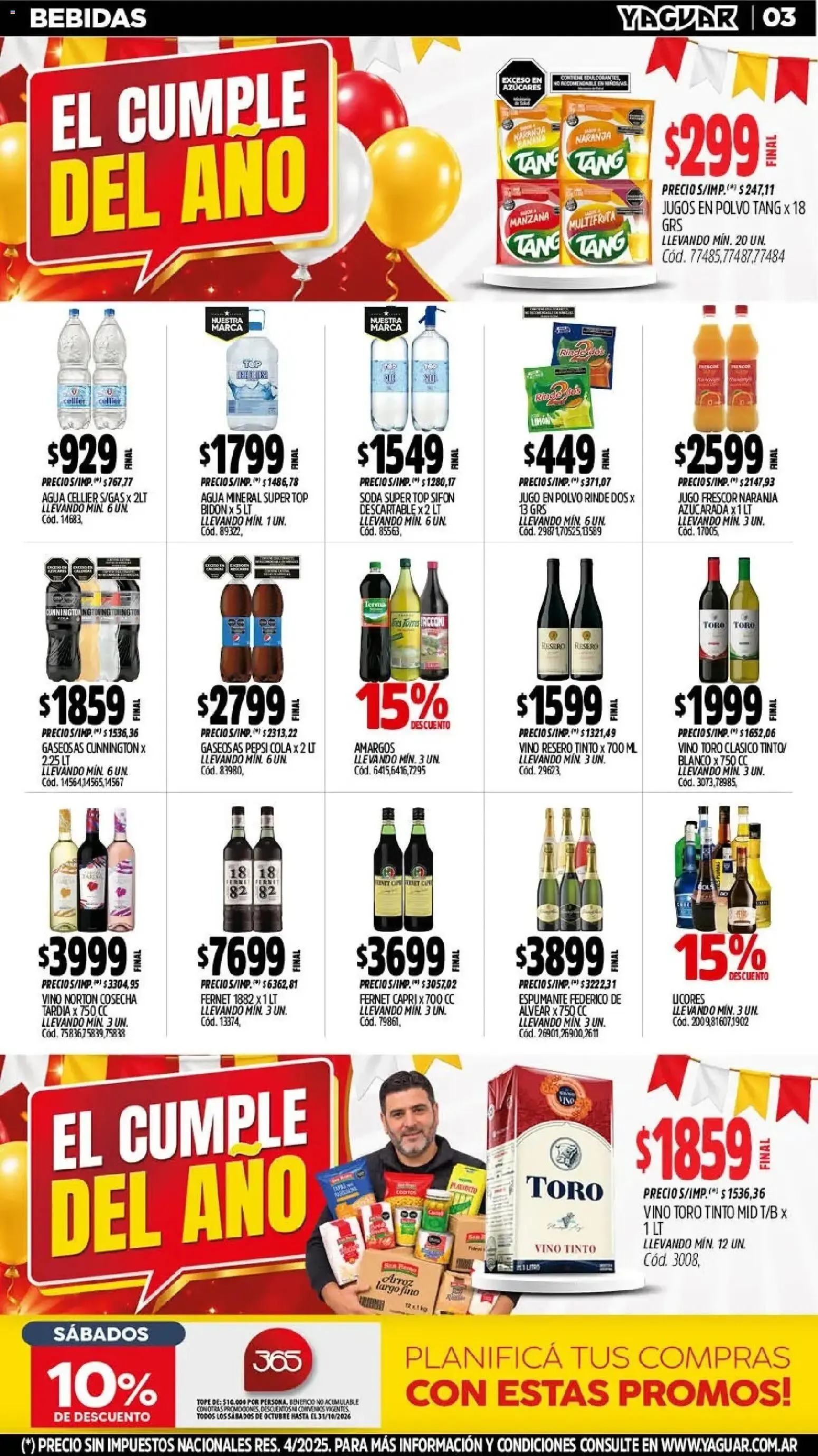 Ofertas de El Cumple del Año 38 - Mayorista Yaguar 19 de octubre al 25 de octubre 2026 - Página 5 del catálogo
