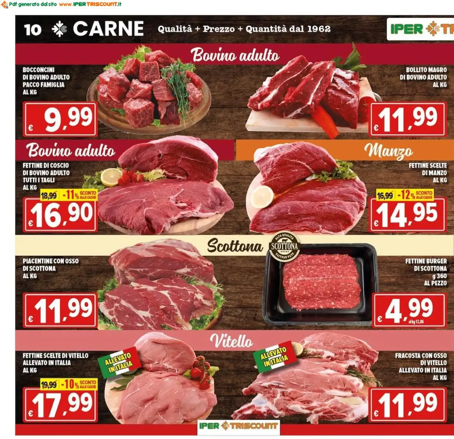 Iper Triscount Supermercati: ¡SOTTOCOSTO! da 2 ottobre a 13 ottobre di 2026 - Pagina del volantino 10