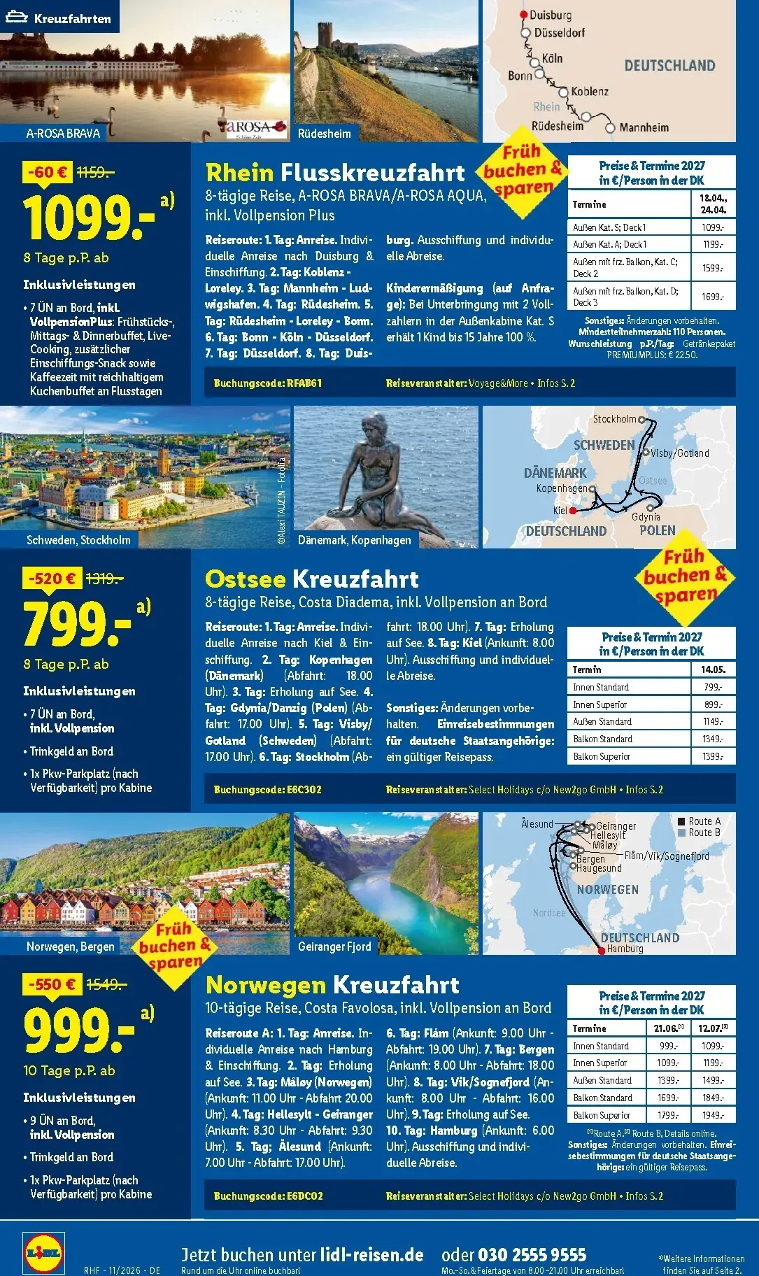 Lidl - Reise-Highlights Prospekt – von Mittwoch 28.10.2026 bis Montag 30.11.2026 von 28. Oktober bis 30. November 2026 - Prospekt seite 28