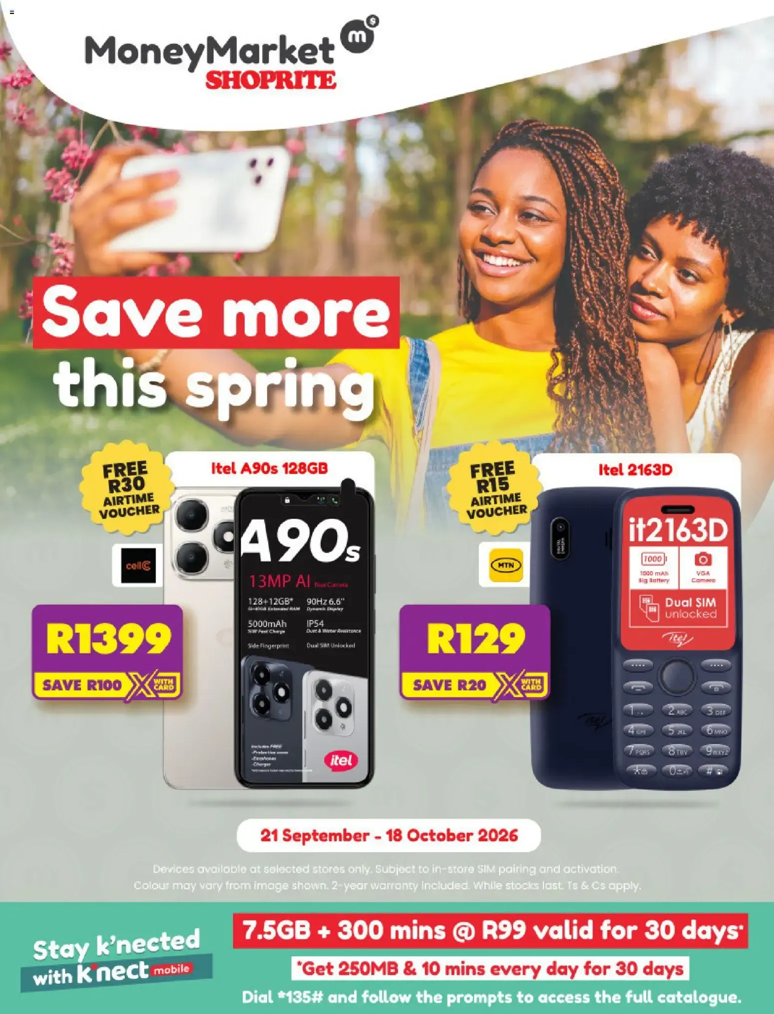 Shoprite Money Market Mobile Spring (21/09/2026 - 18/10/2026) → Online Catalogue from 21 September to 18 October 2026 - Catalogue Page 1