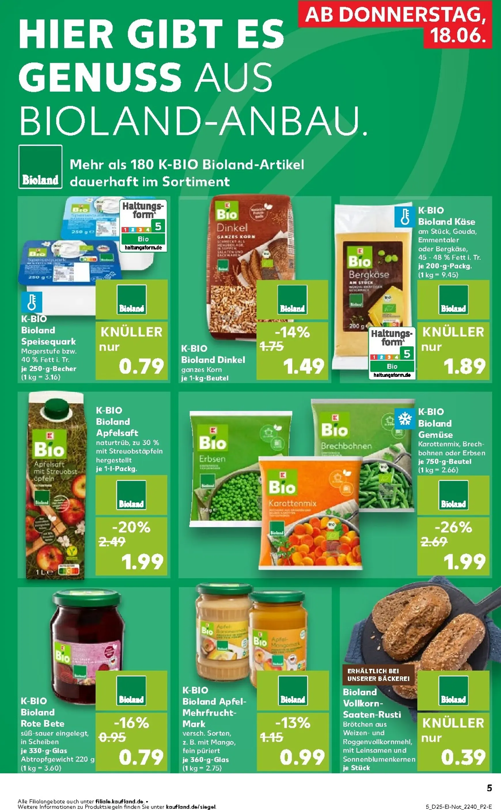 Kaufland Bio Prospekt – von Donnerstag 18.06.2026 bis Mittwoch 24.06.2026 von 18. Juni bis 24. Juni 2026 - Prospekt seite 5