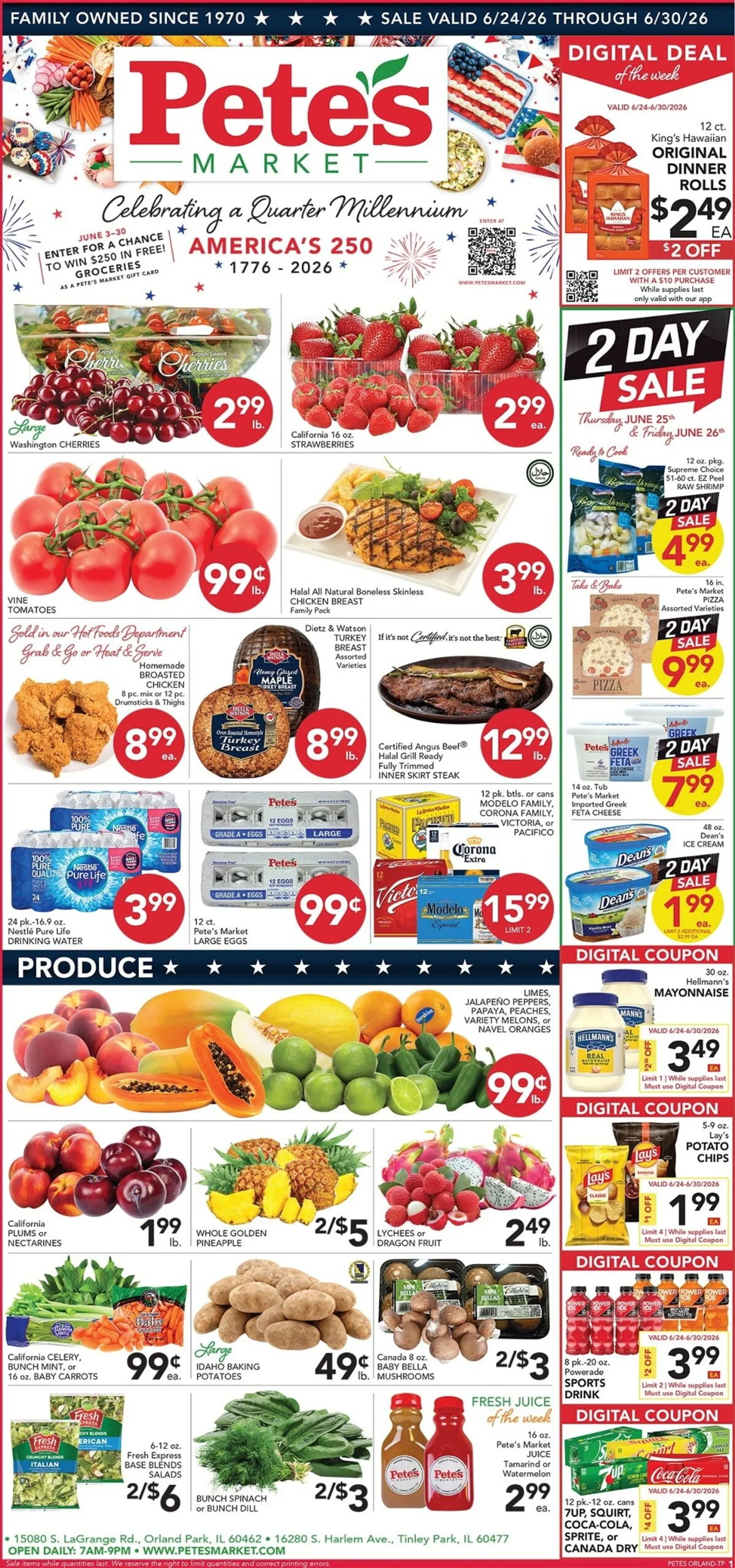Current Pete's Fresh Market - Orland Park leaflet valid from Wednesday 06/24/2026 to Tuesday 06/30/2026